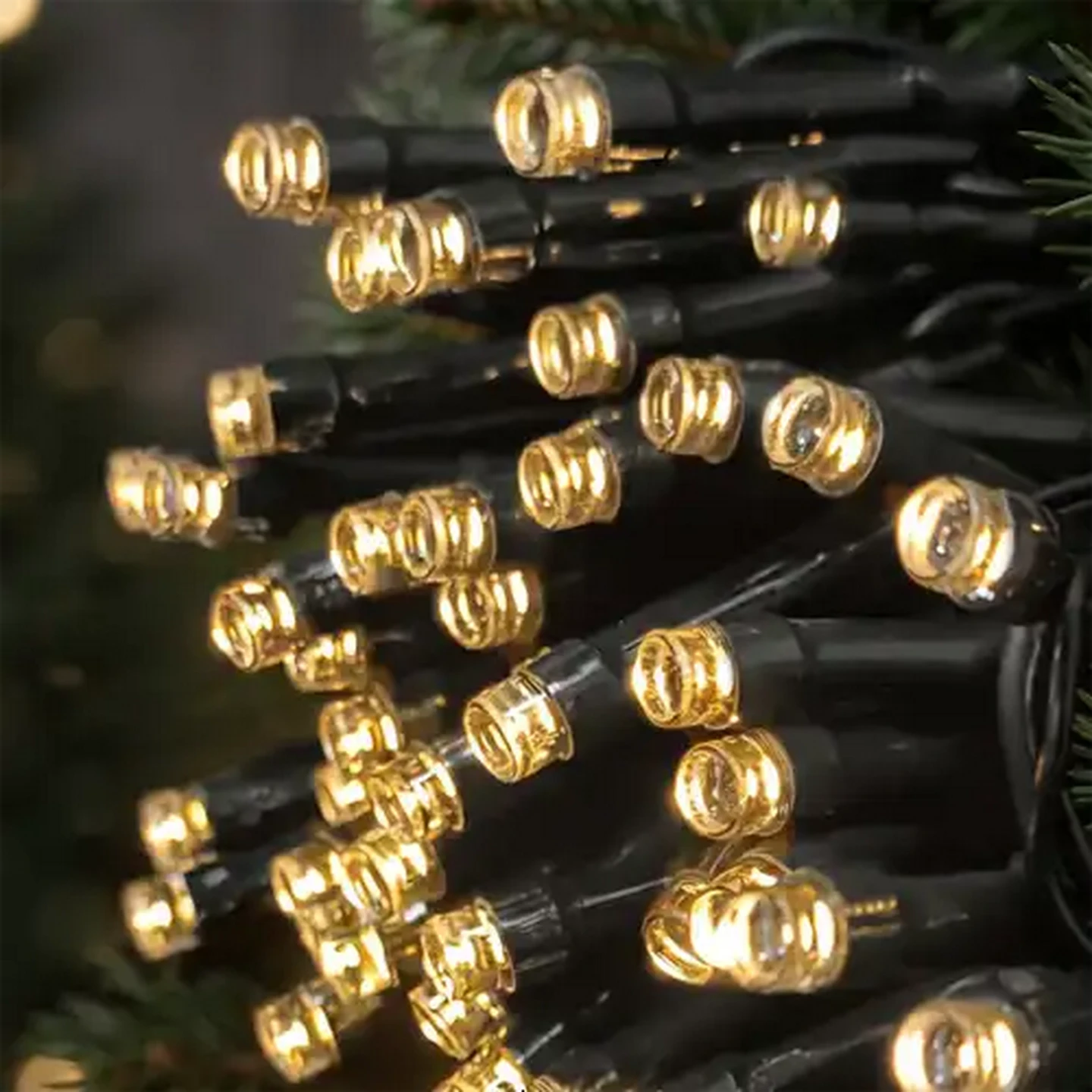 Image of Santa's Choice Warm White Solar-Powered LED String Lights 100-Piece