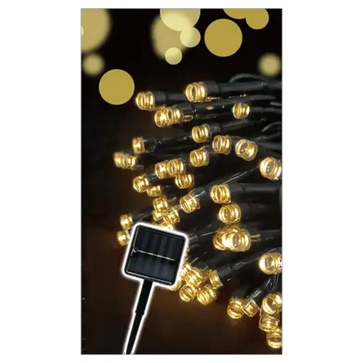 Image of Santa's Choice Warm White Solar-Powered LED String Lights 100-Piece