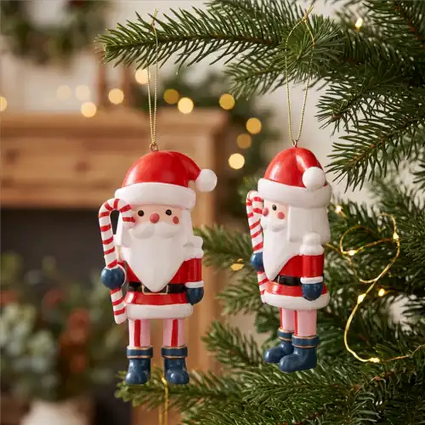 Image of Santa's Choice Santa with Christmas Candy Tree Decoration 15.5cm