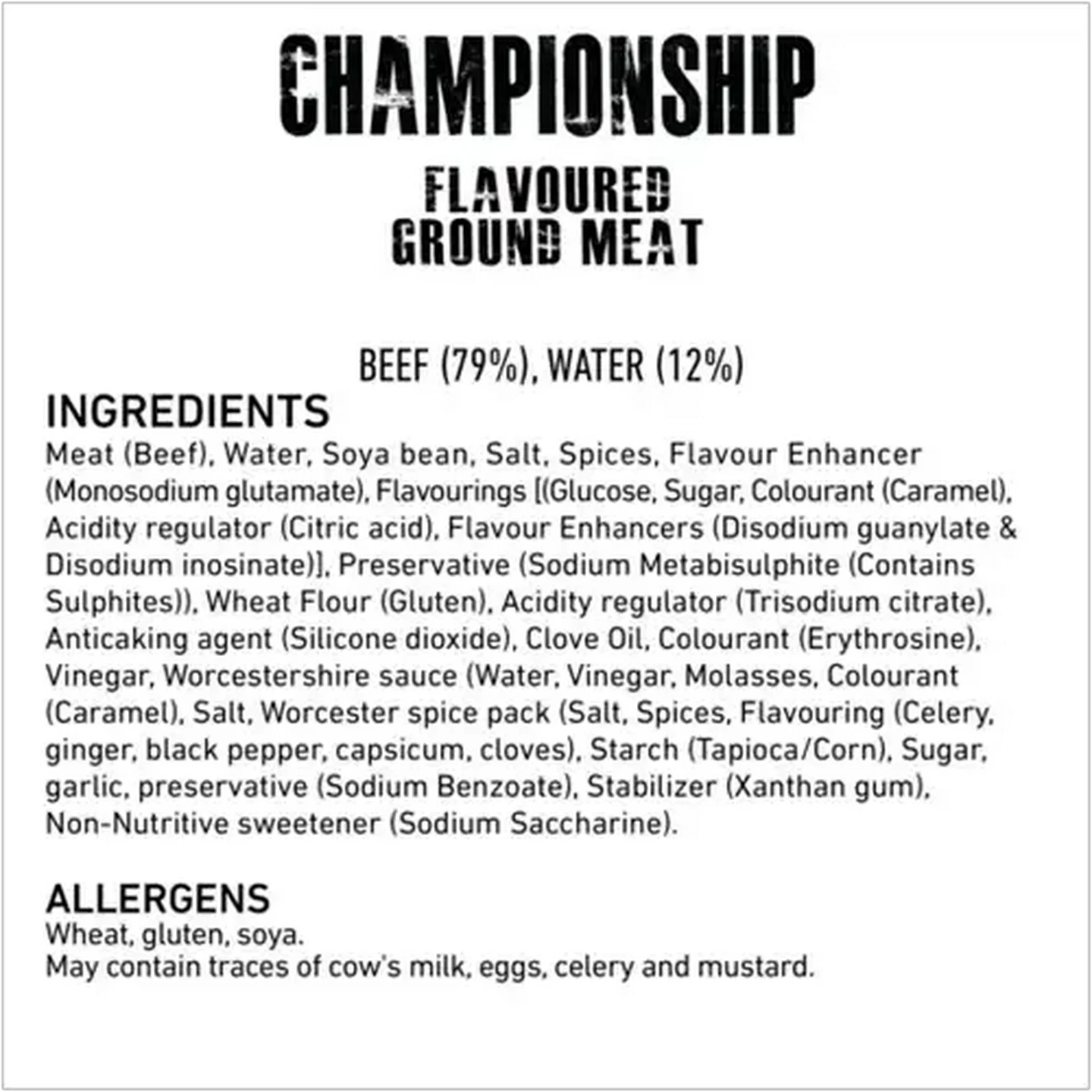 Image of Championship Flavoured Ground Meat 0 -1kg