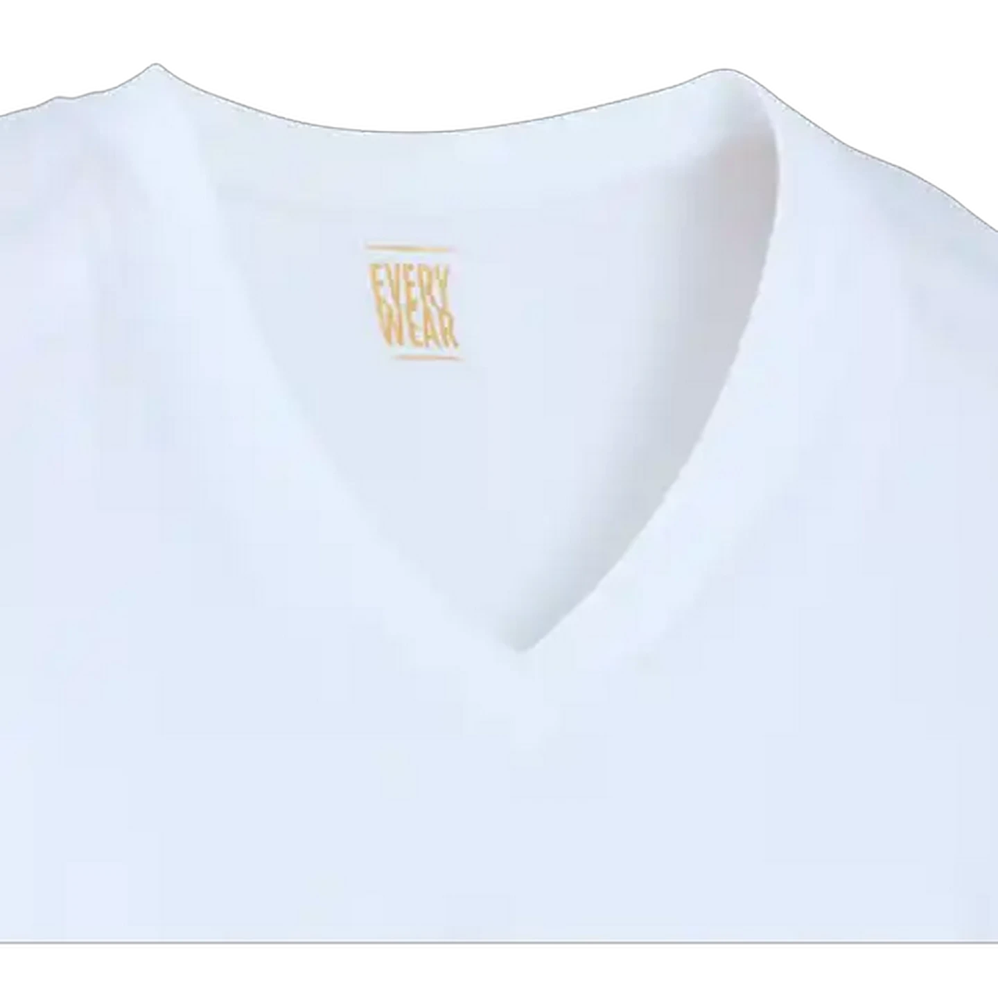 Image of Every Wear Ladies White V-Neck T-Shirt Small
