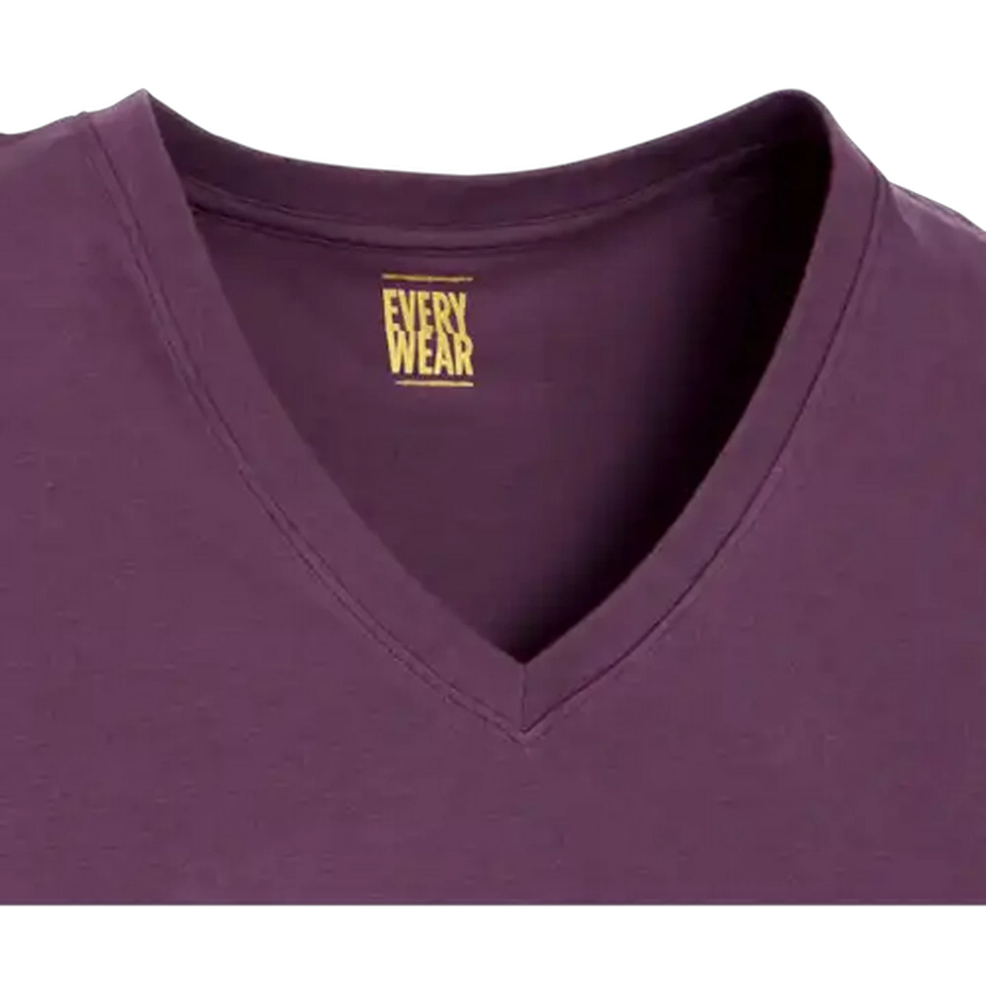 Image of Every Wear Ladies Dark Purple V-Neck T-Shirt Small