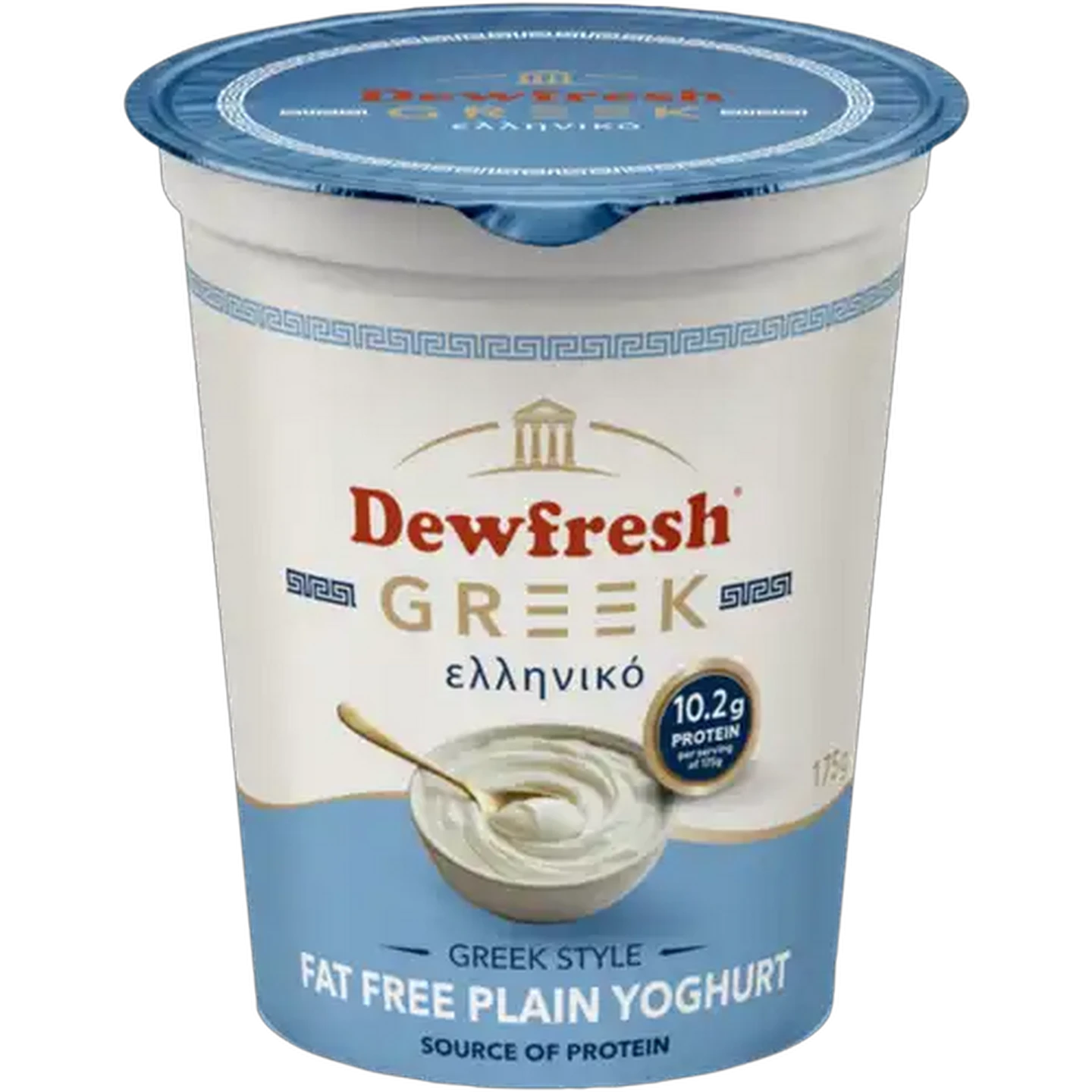 Image of Dewfresh Fat Free Greek Style Plain Yoghurt 175g 