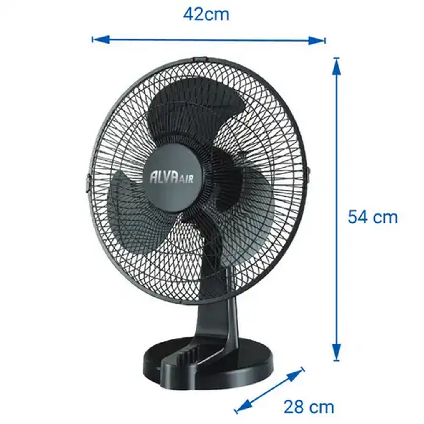 Image of Alva Air Black Plastic Desk Fan 45W (40cm)