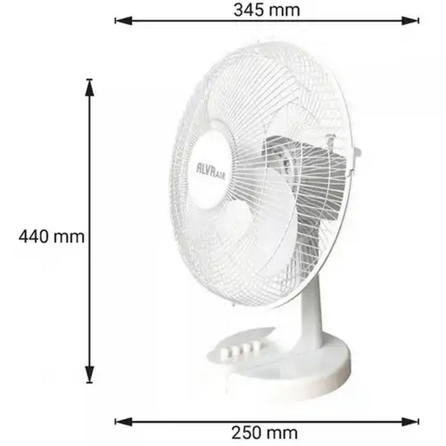 Image of Alva Air White Plastic Desk Fan 35W (30cm)