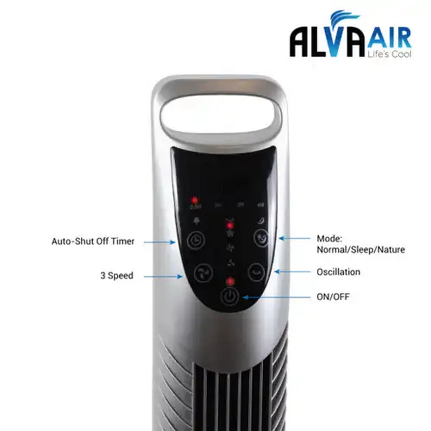 Image of Alva Air Silver Tower Fan 40W (92cm)