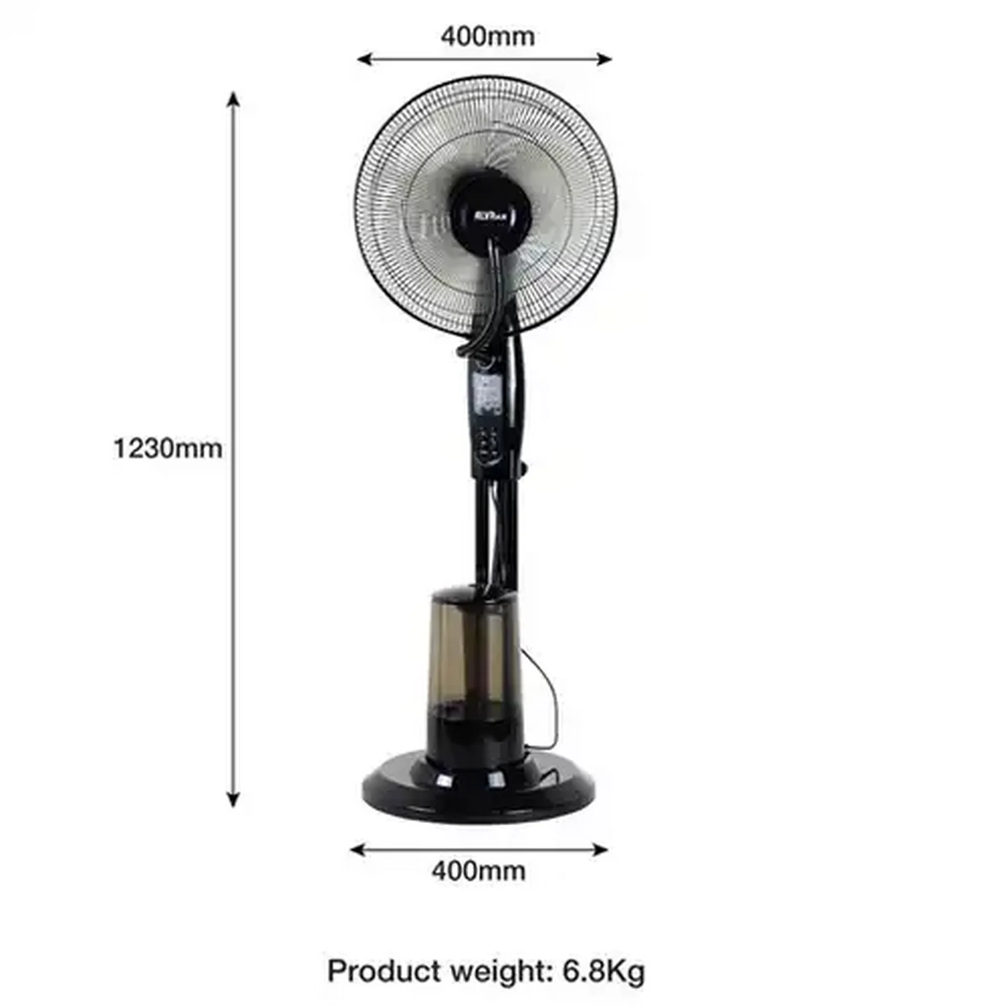 Image of Alva Air Black Pedestal Mist Fan 75W (40cm)