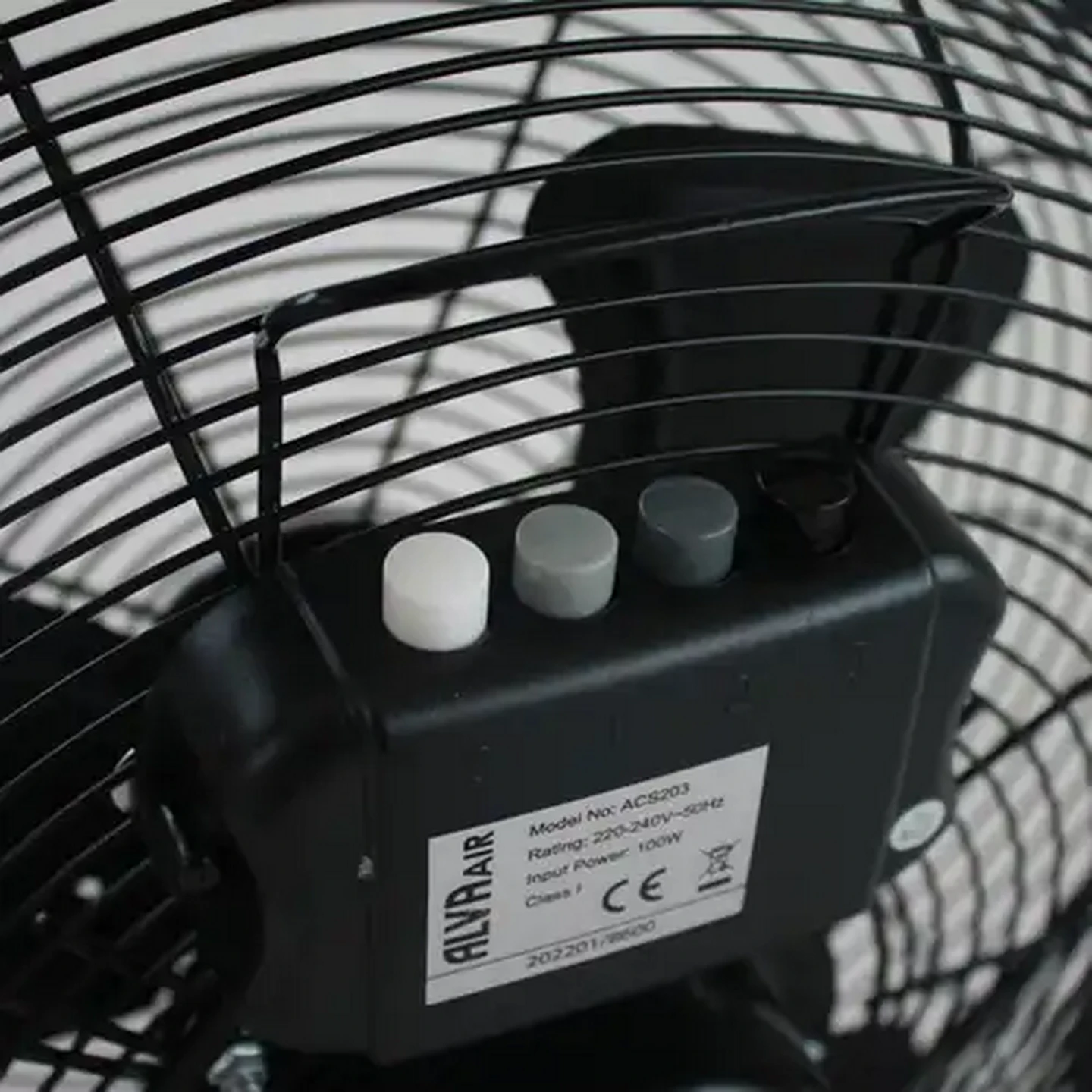 Image of Alva Air Black High-Velocity Floor Fan 100W (40cm)