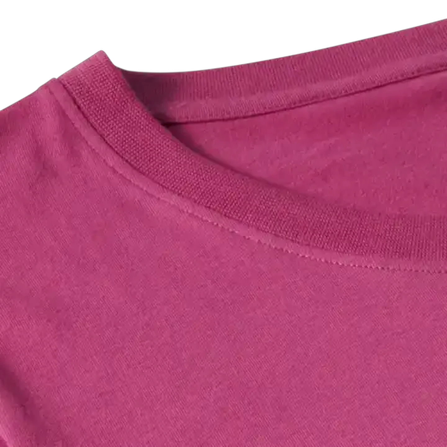 Image of Every Wear Ladies Bright Pink Crew Neck T-Shirt Small