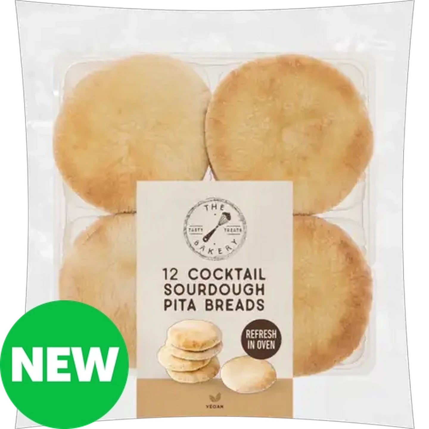 Image of The Bakery Sourdough Cocktail Pita 12-Pack 