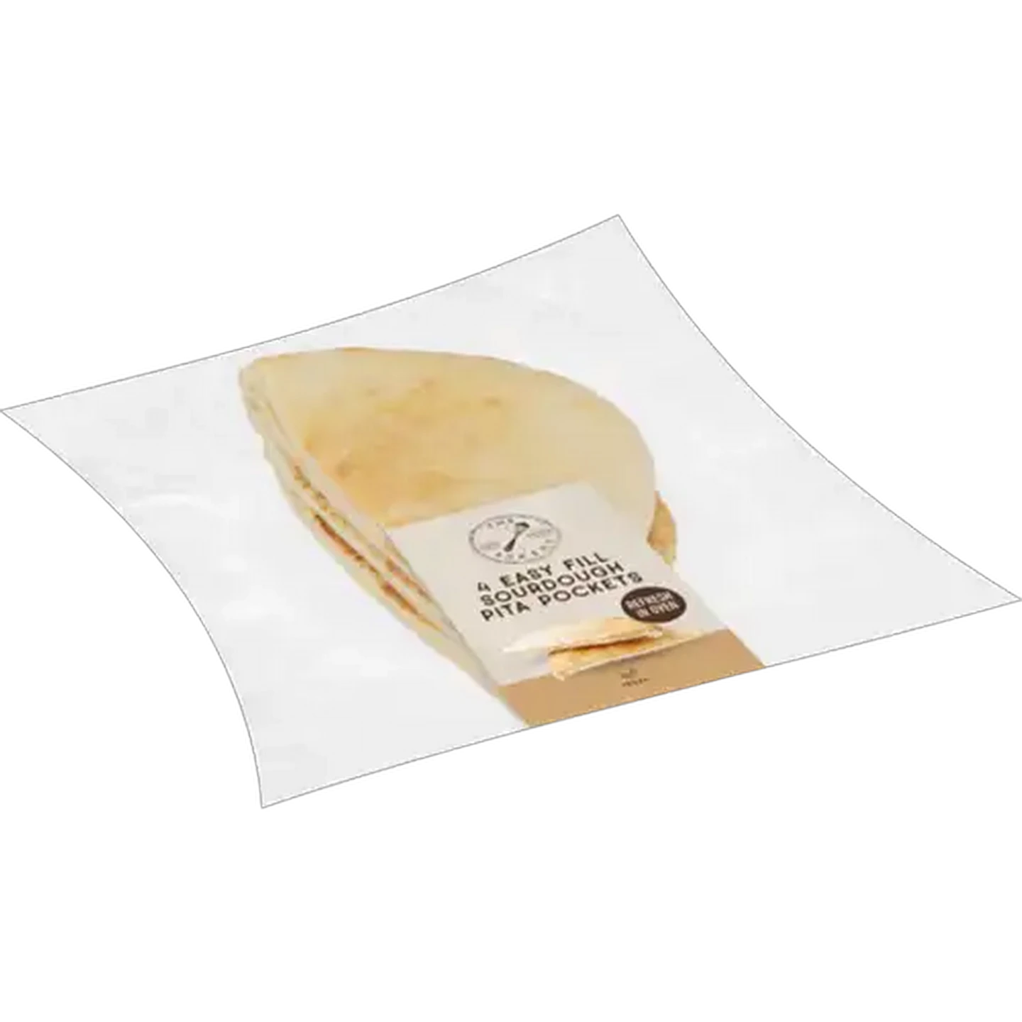 Image of The Bakery Easy Fill Sourdough Pita 4-Pack 