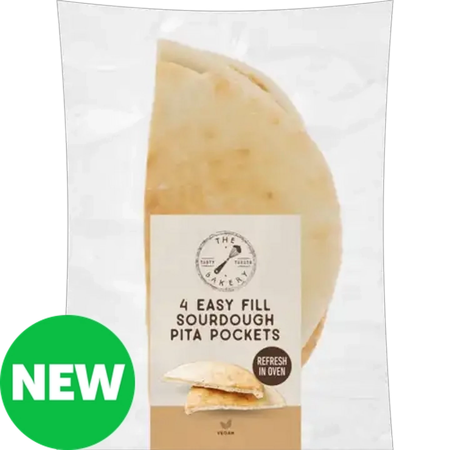 Image of The Bakery Easy Fill Sourdough Pita 4-Pack 