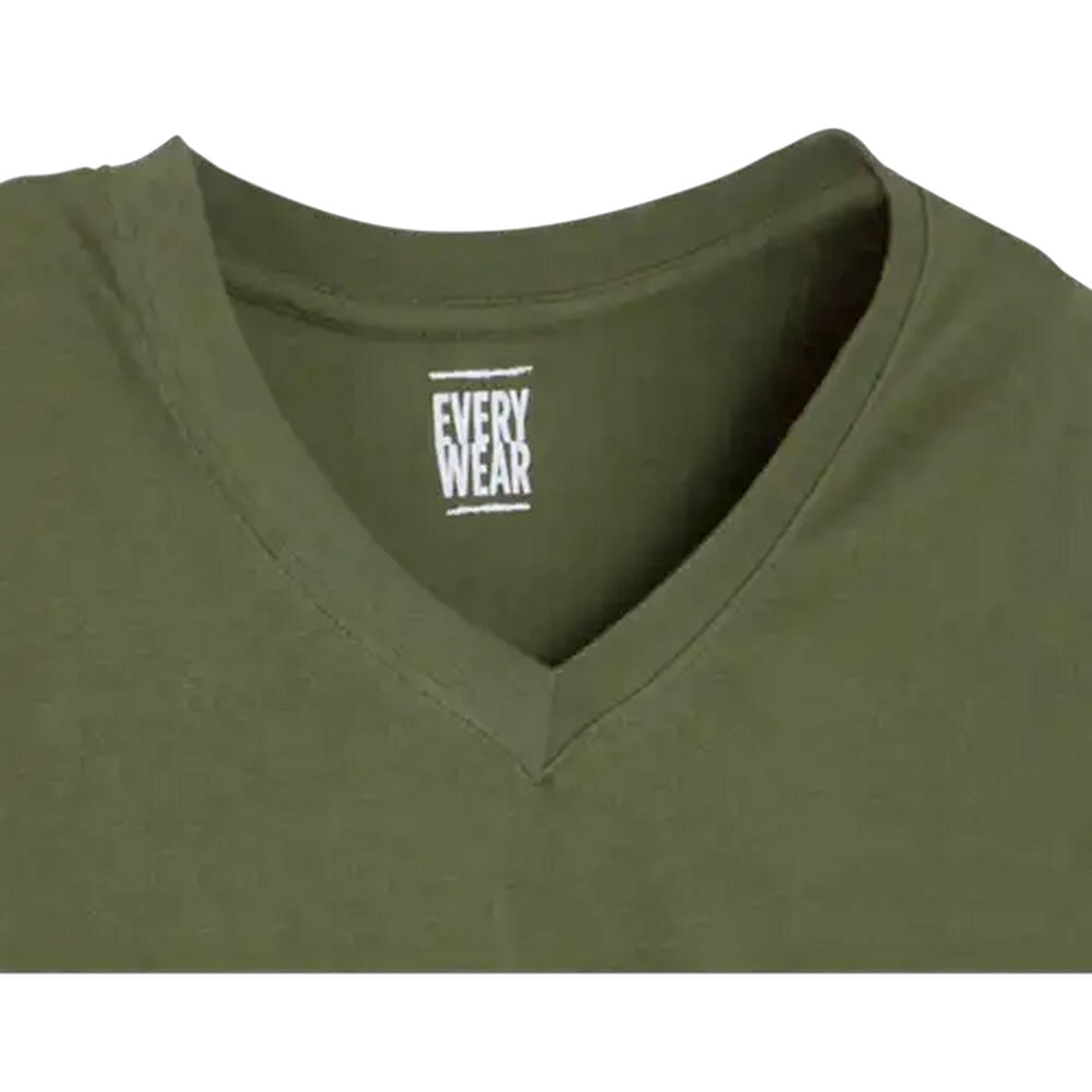 Image of Every Wear Mens Olive V-Neck T-Shirt Medium