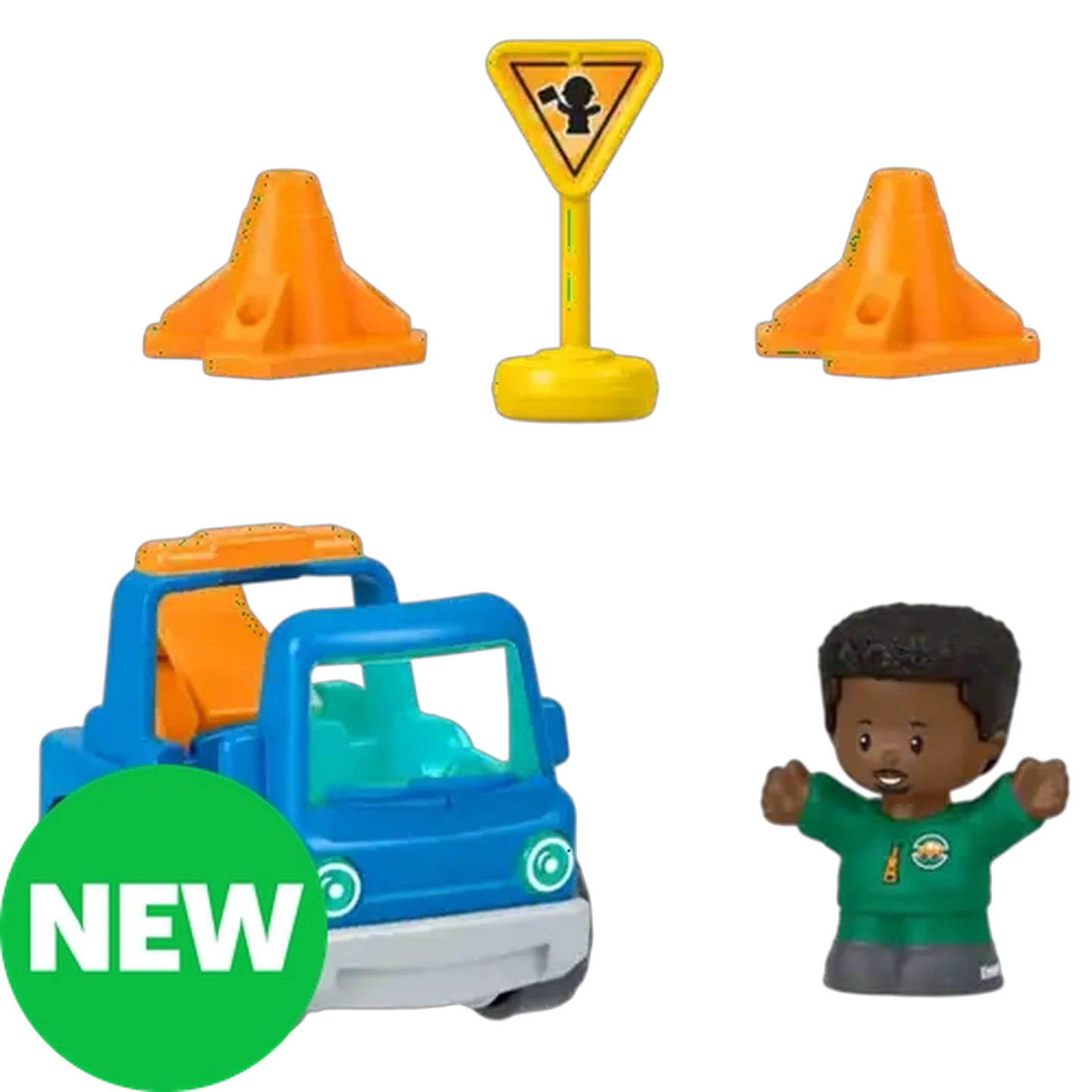 Fisher-Price Little People Roadside Tow & Go Rescue Figure & Vehicle Set