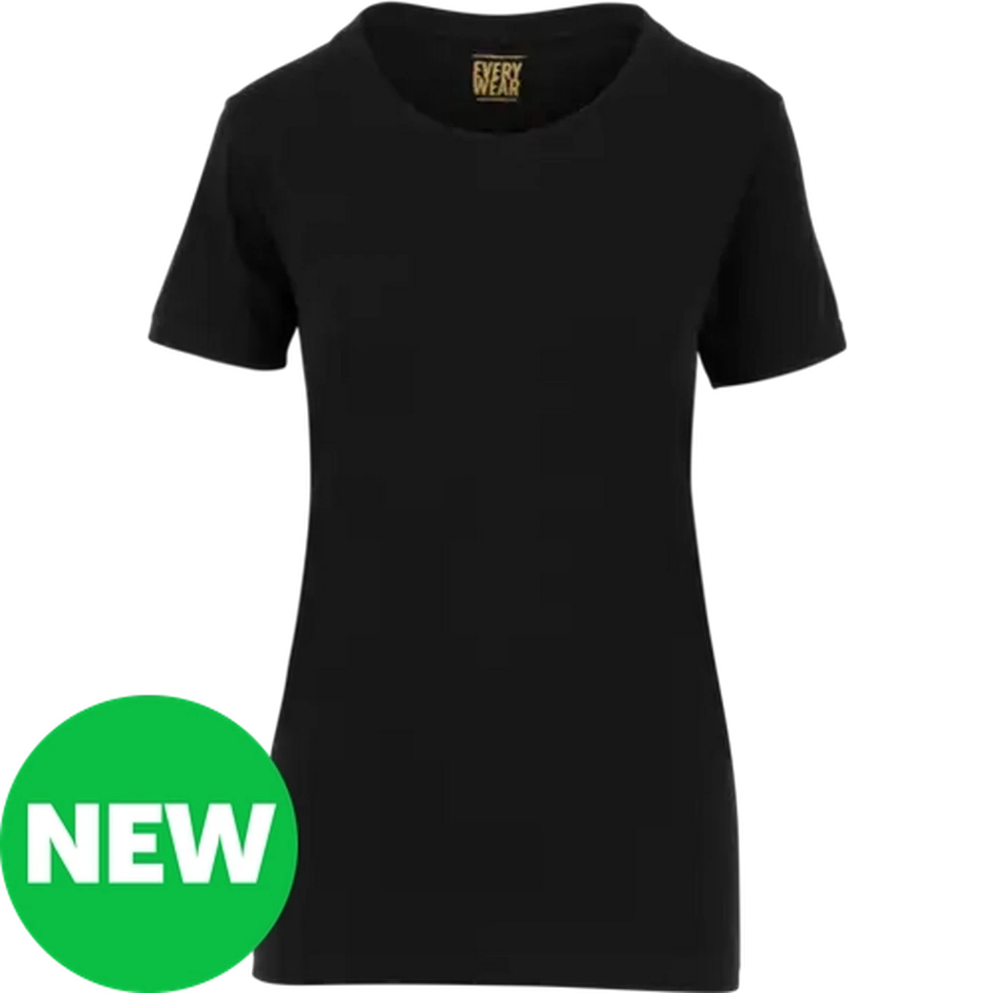 Image of Every Wear Ladies Black Crew Neck T-Shirt Medium