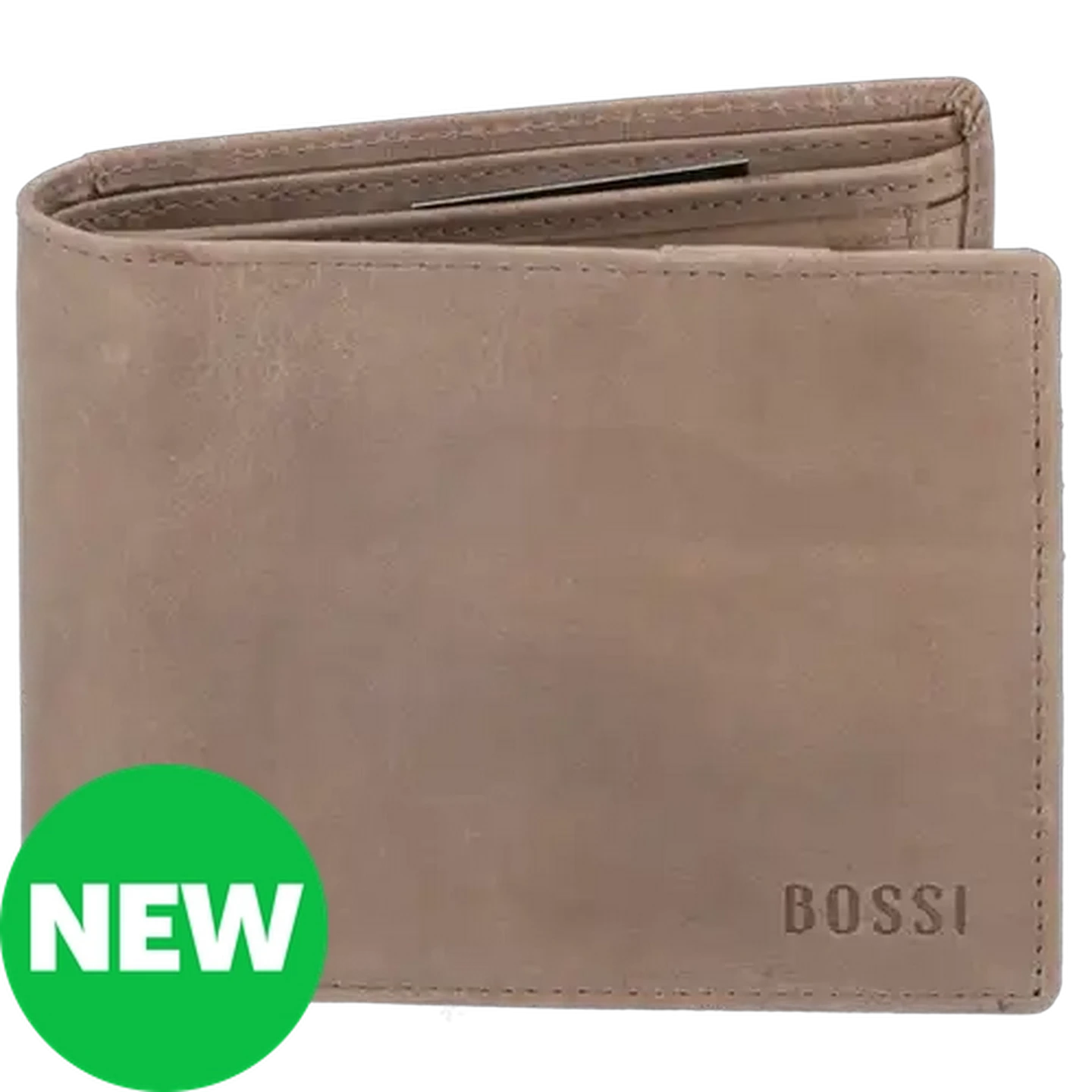 Image of Bossi Grey Boabab Leather Wallet