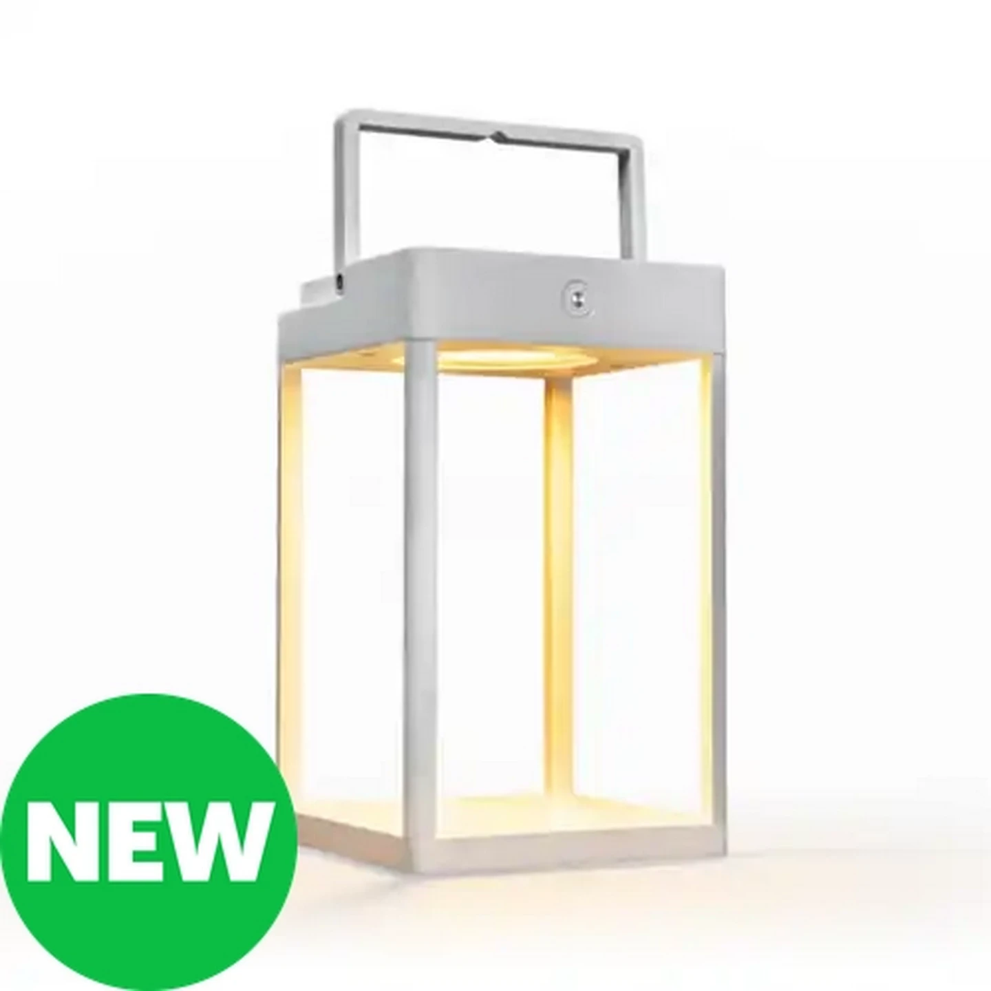 Image of Litehouse White Metal Solar Latern