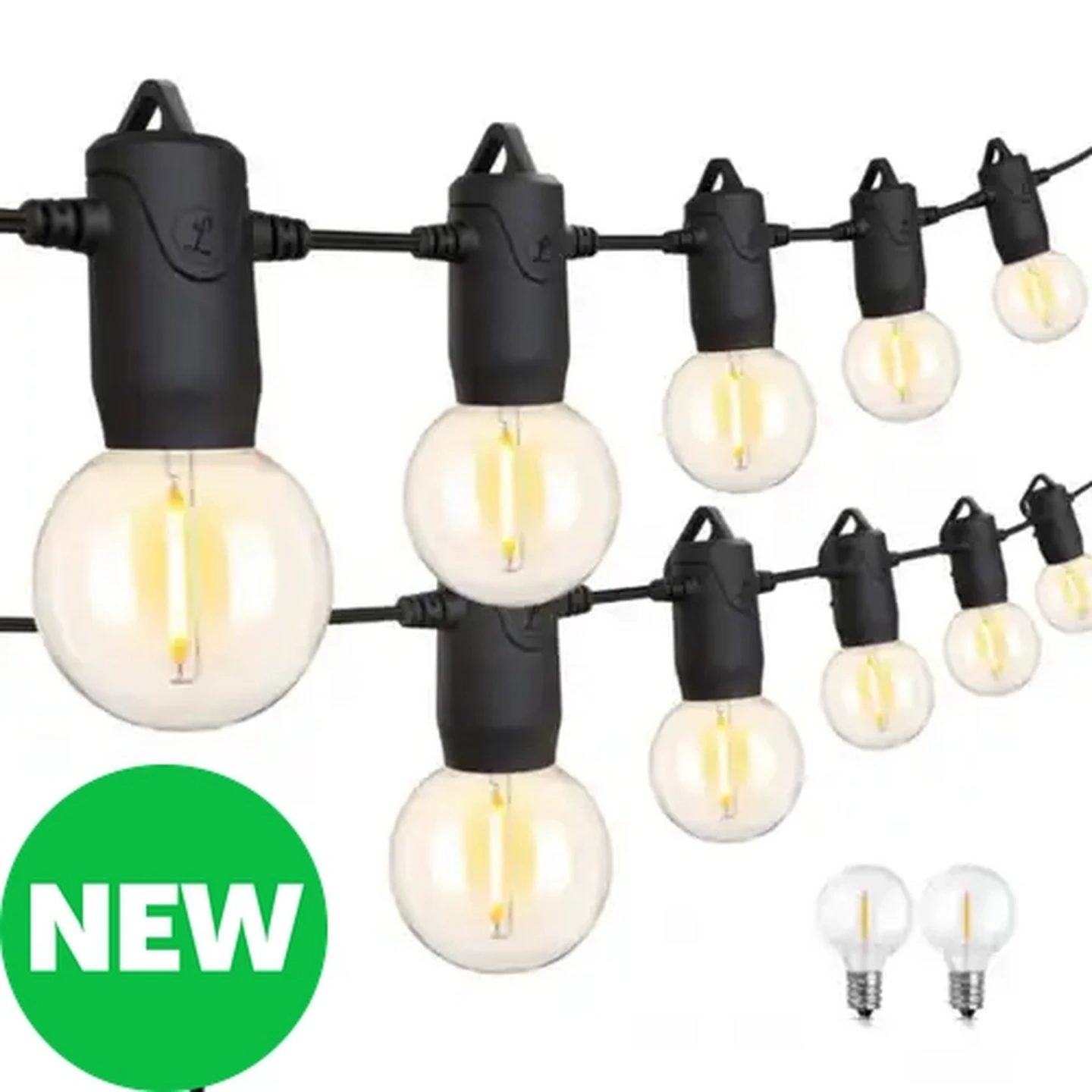 Image of Lighthouse LED Festoon Solar String Lights 8m