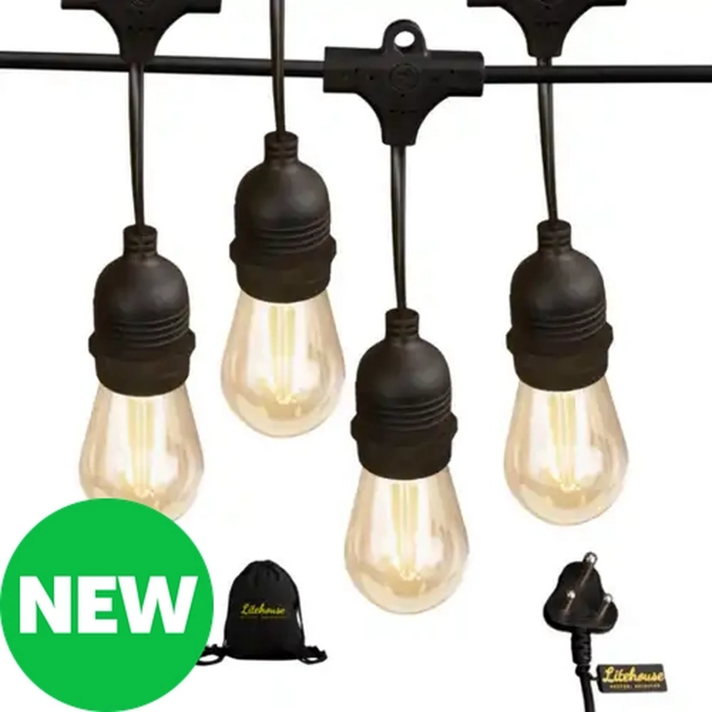 Image of Litehouse LED Festoon Plug-In String Lights 10m