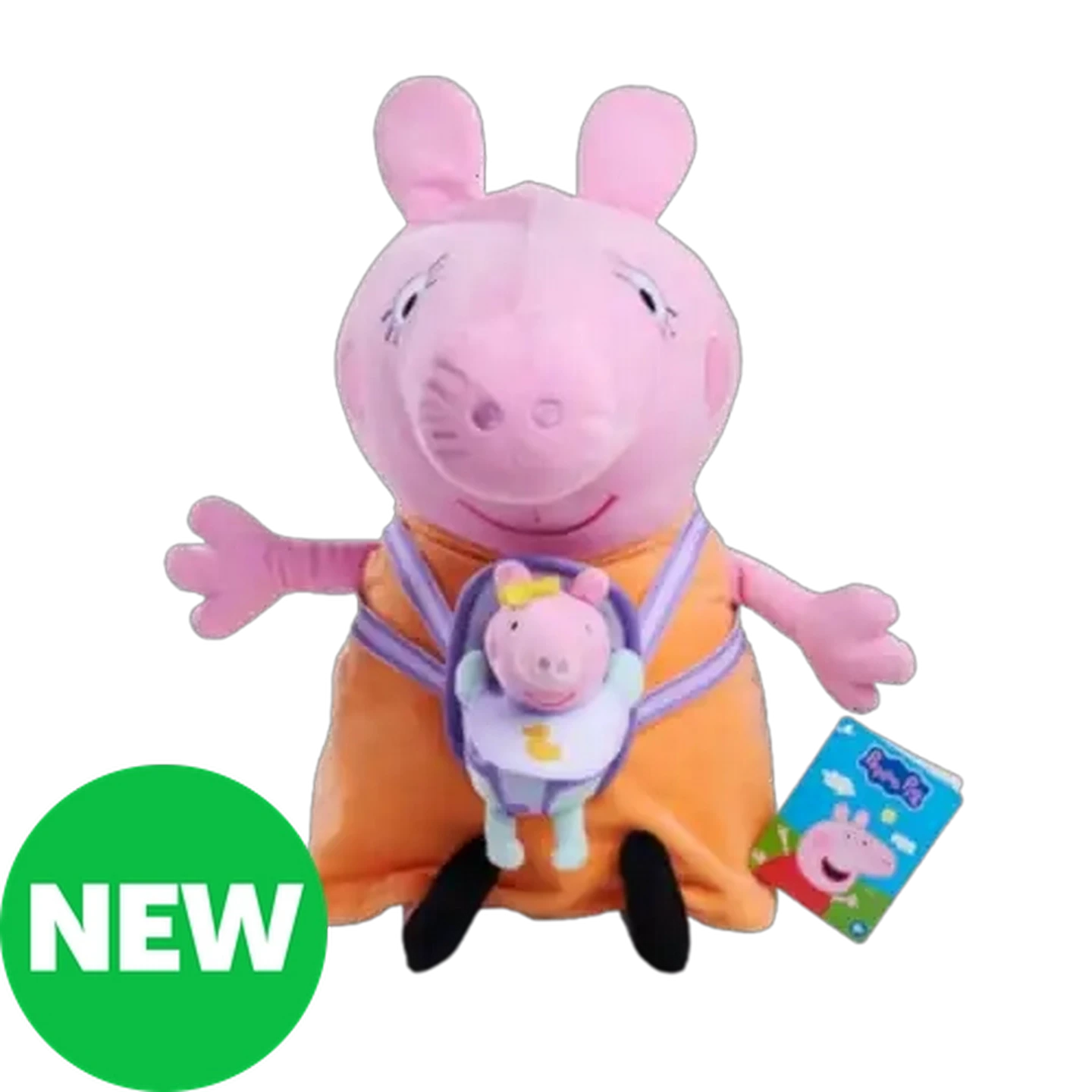 Image of Peppa Pig Mum with Evie Plush Toy 33cm