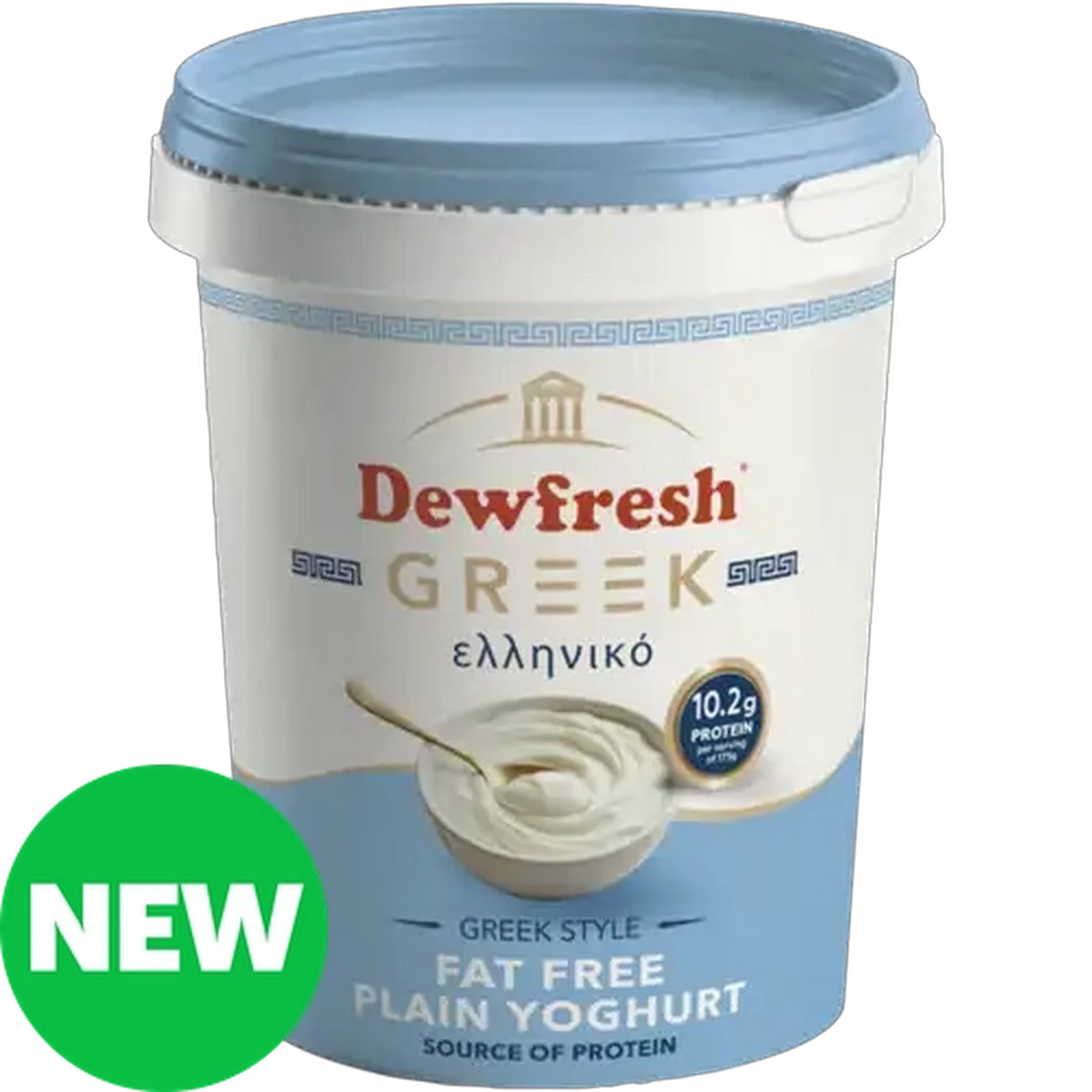 Image of Dewfresh Fat Free Greek Style Plain Yoghurt 650g 