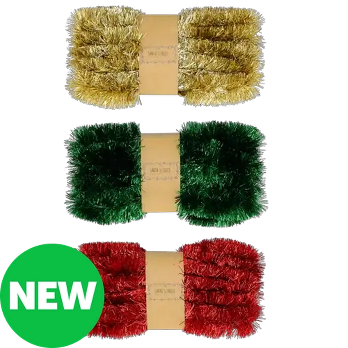 Image of Santa's Choice Christmas Decoration Metallic Tinsel 5m (Colour May Vary)