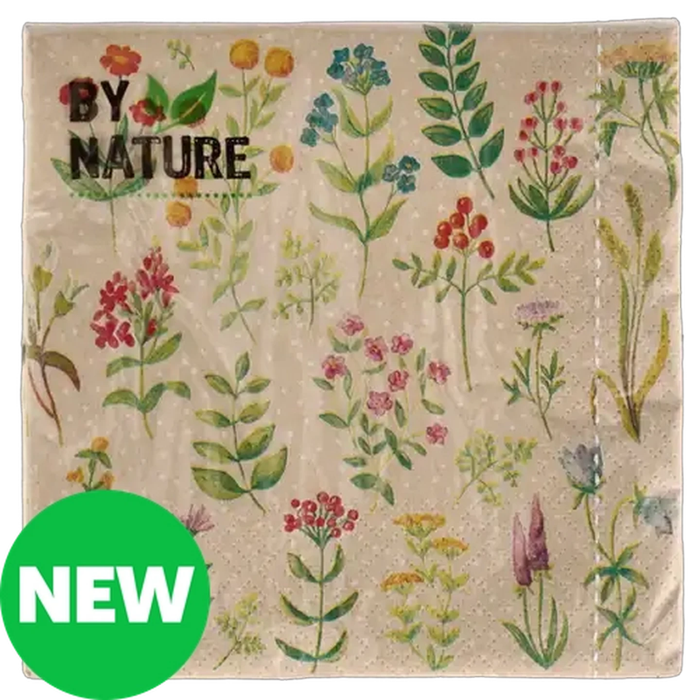 Image of By Nature Little Flowers Paper Napkins 3-Ply 33 x 33cm 20-Pack