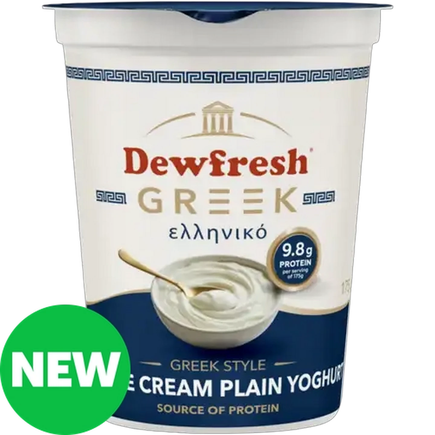 Image of Dewfresh Greek Style Double Cream Plain Yoghurt 175g 
