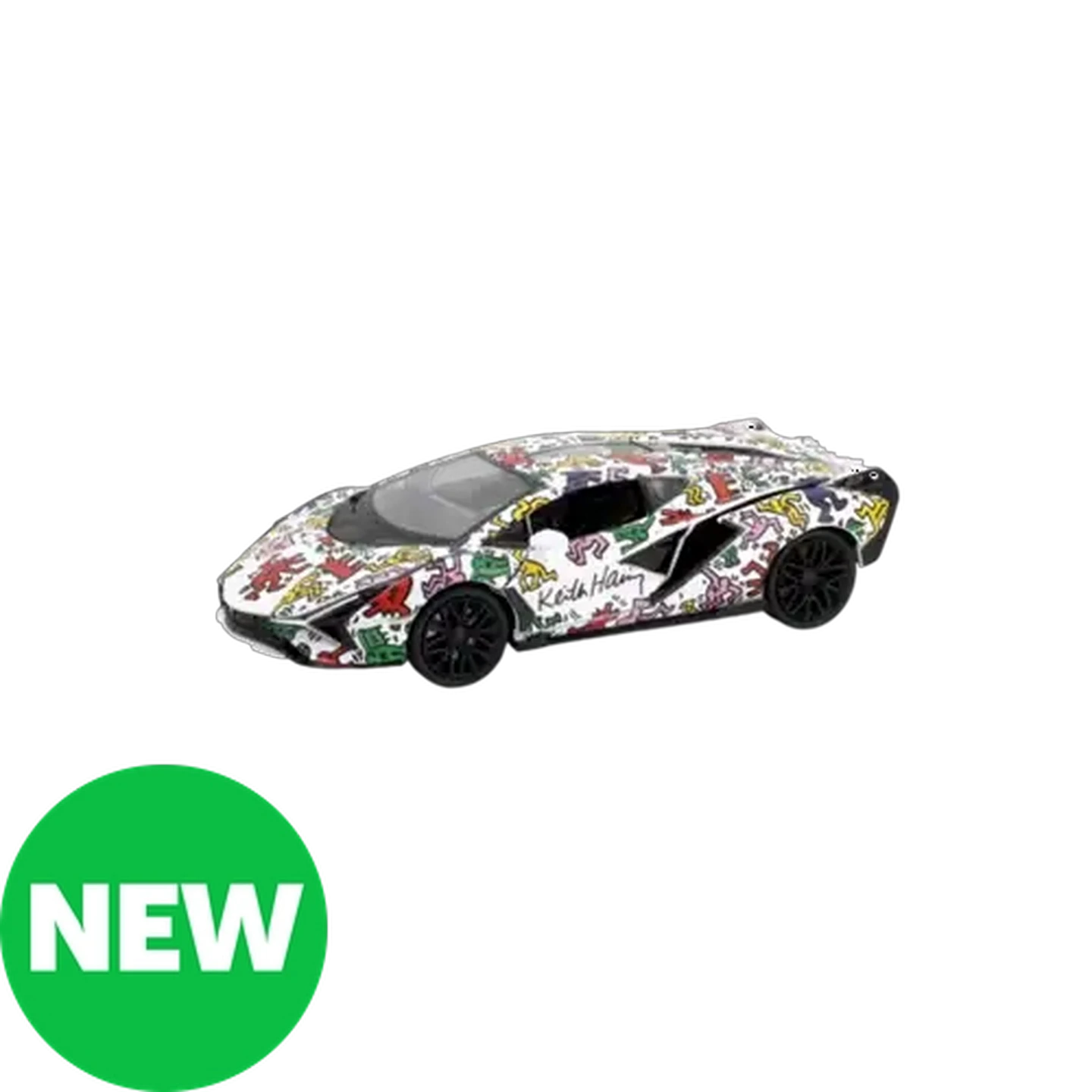 RMZ Hobby White Lamborghini Sián FKP 37 x Keith Haring Car 1:32 Scale (Red Dog)