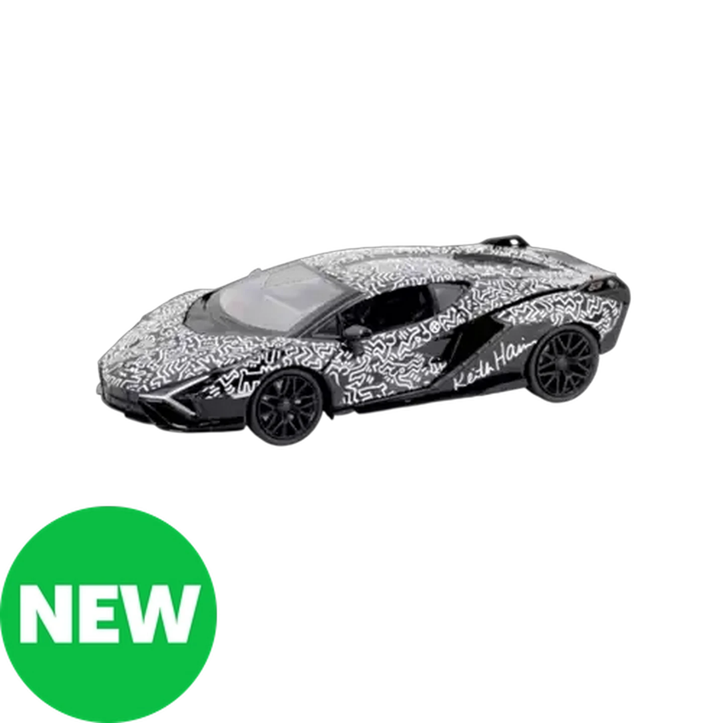 RMZ Hobby Black Lamborghini Sián FKP 37 x Keith Haring Car 1:32 Scale