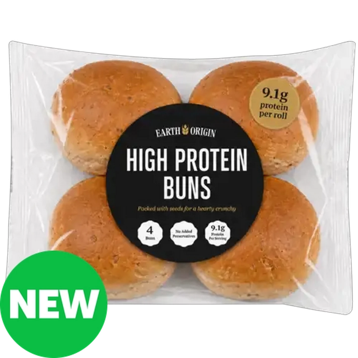 Image of Earth Origin High Protein Buns 4-Pack 