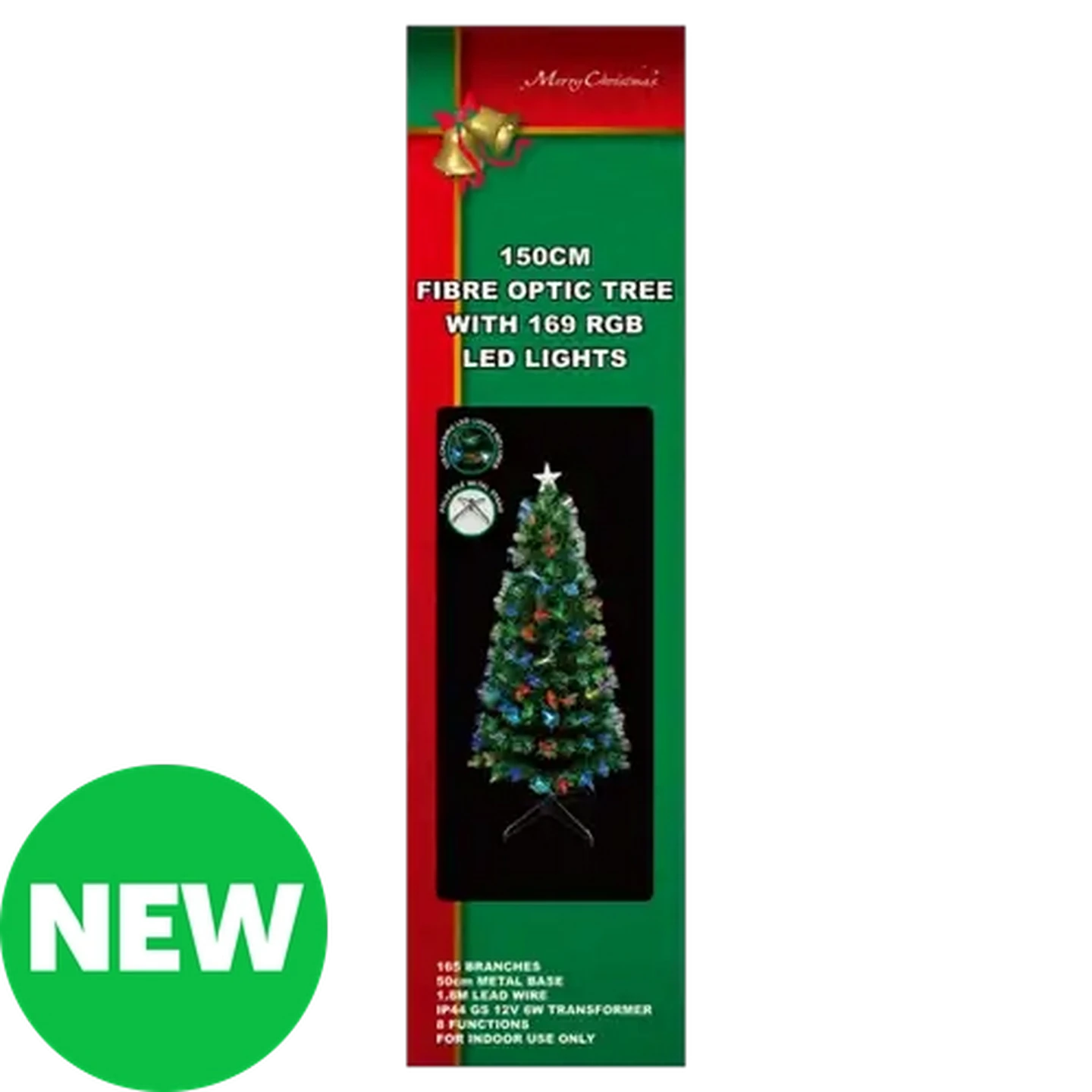 Image of Fibre Optic Christmas Tree with RGB LED Lights 1.5m 6W