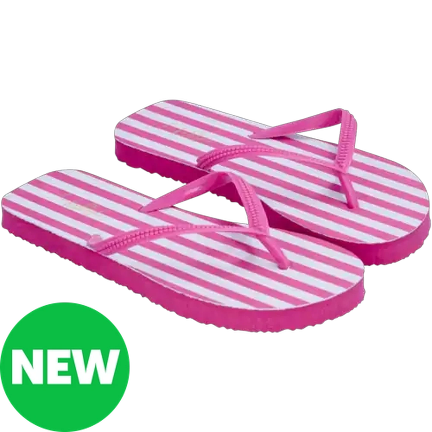 Image of LifeStyle Ladies Pink Striped Thong Sandal 3-4