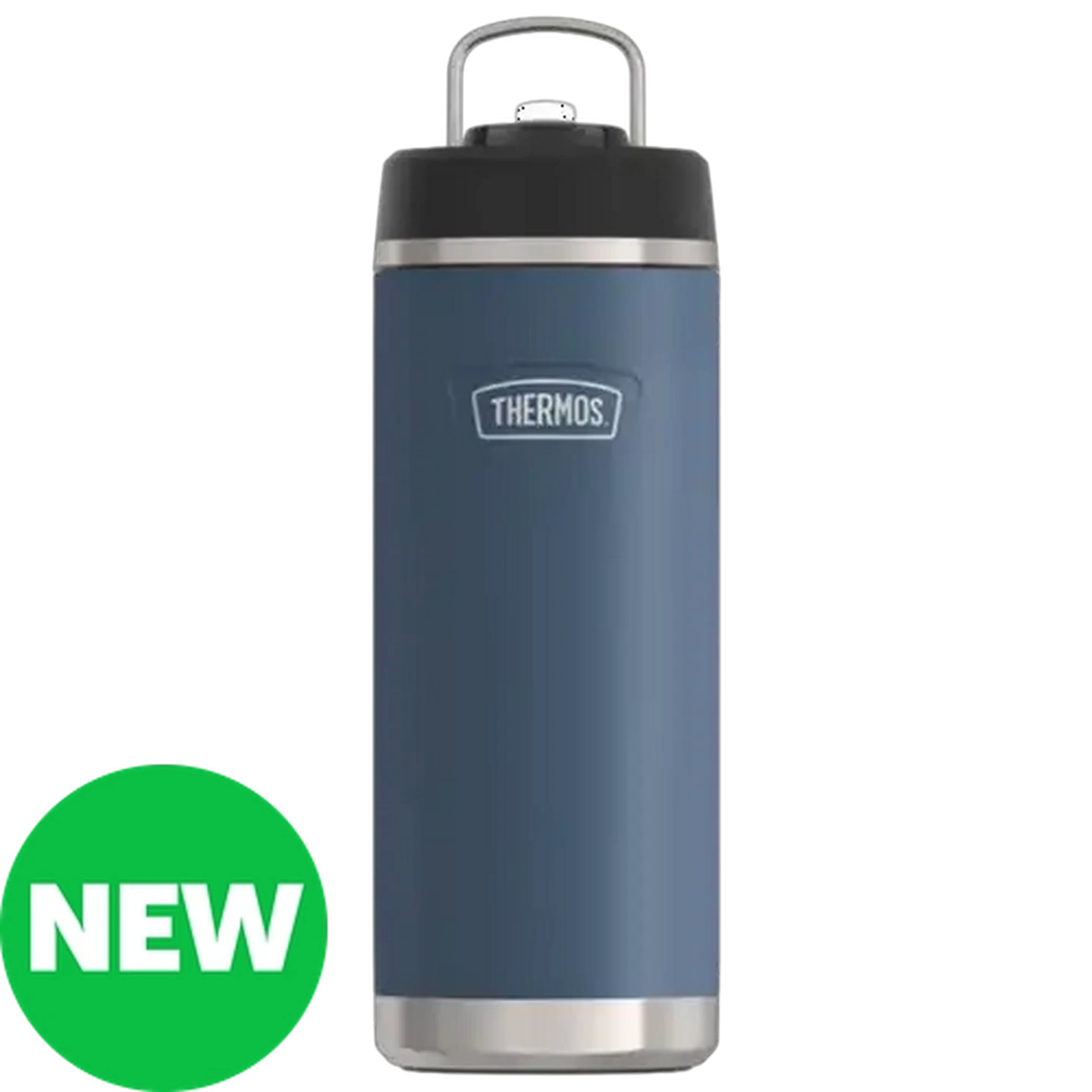 Image of Thermos ICON™ Mystic Navy Stainless Steel Vacuum Insulated Flask with Twist and Pour Stopper 940ml