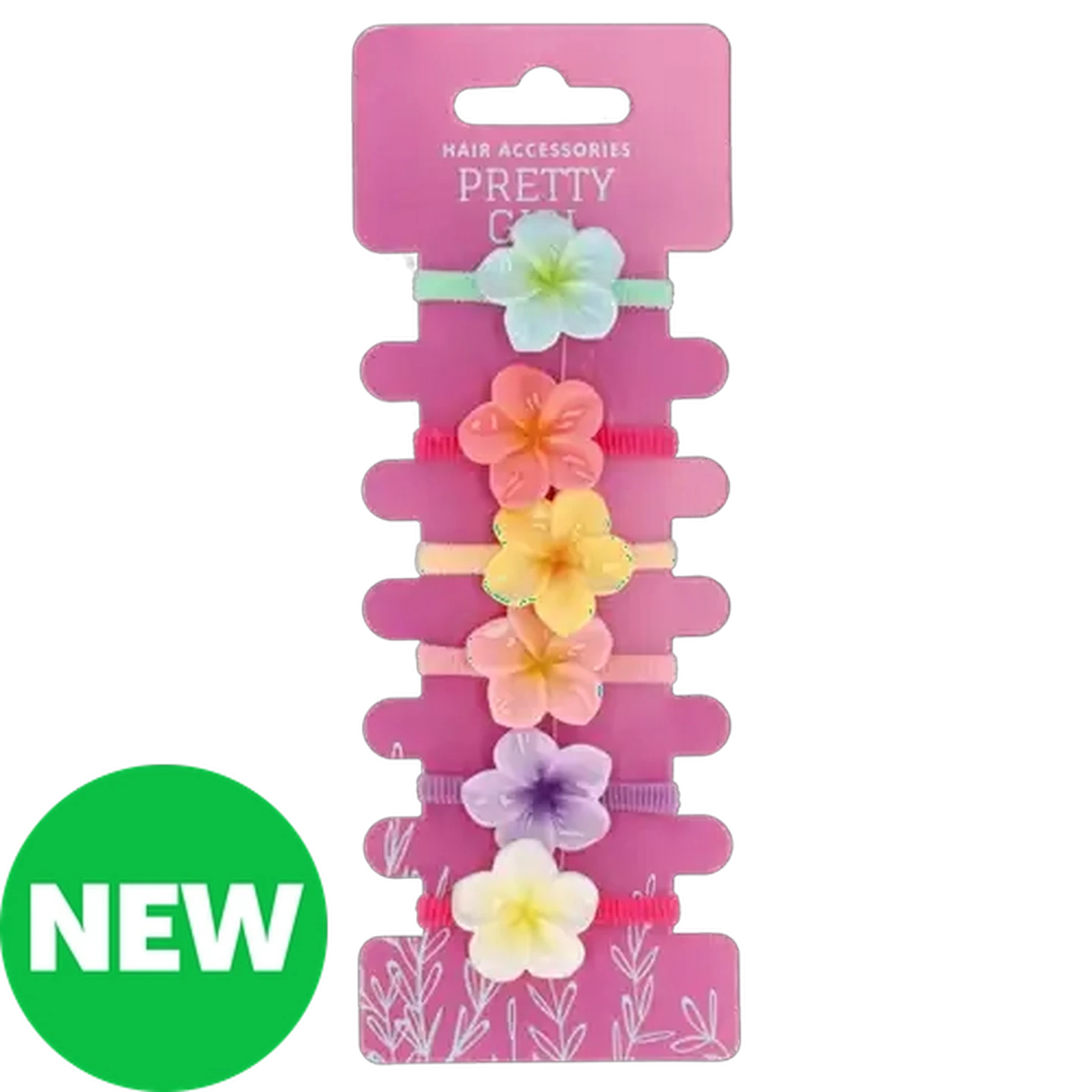 Image of Pretty Girl Resort Flower Ponybands 6-Pack