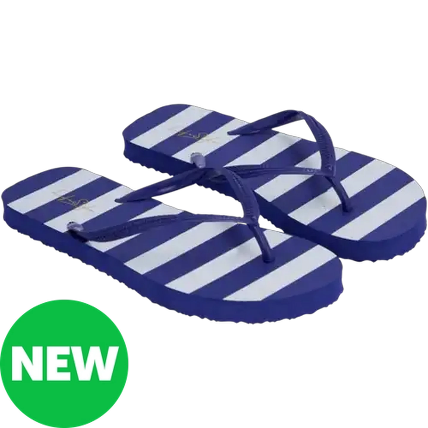 Image of LifeStyle Ladies Blue Striped Thong Sandal 7-8