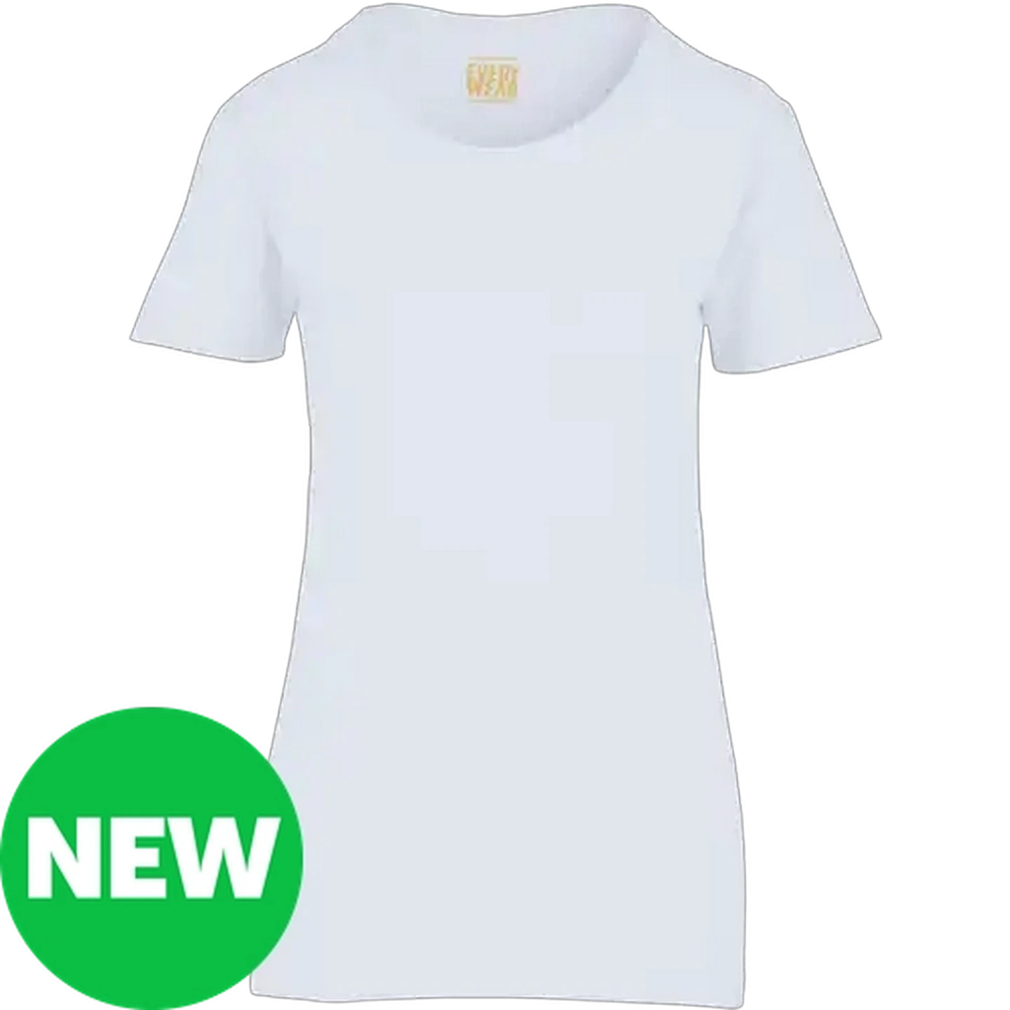 Image of Every Wear Ladies White Crew T-Shirt Medium