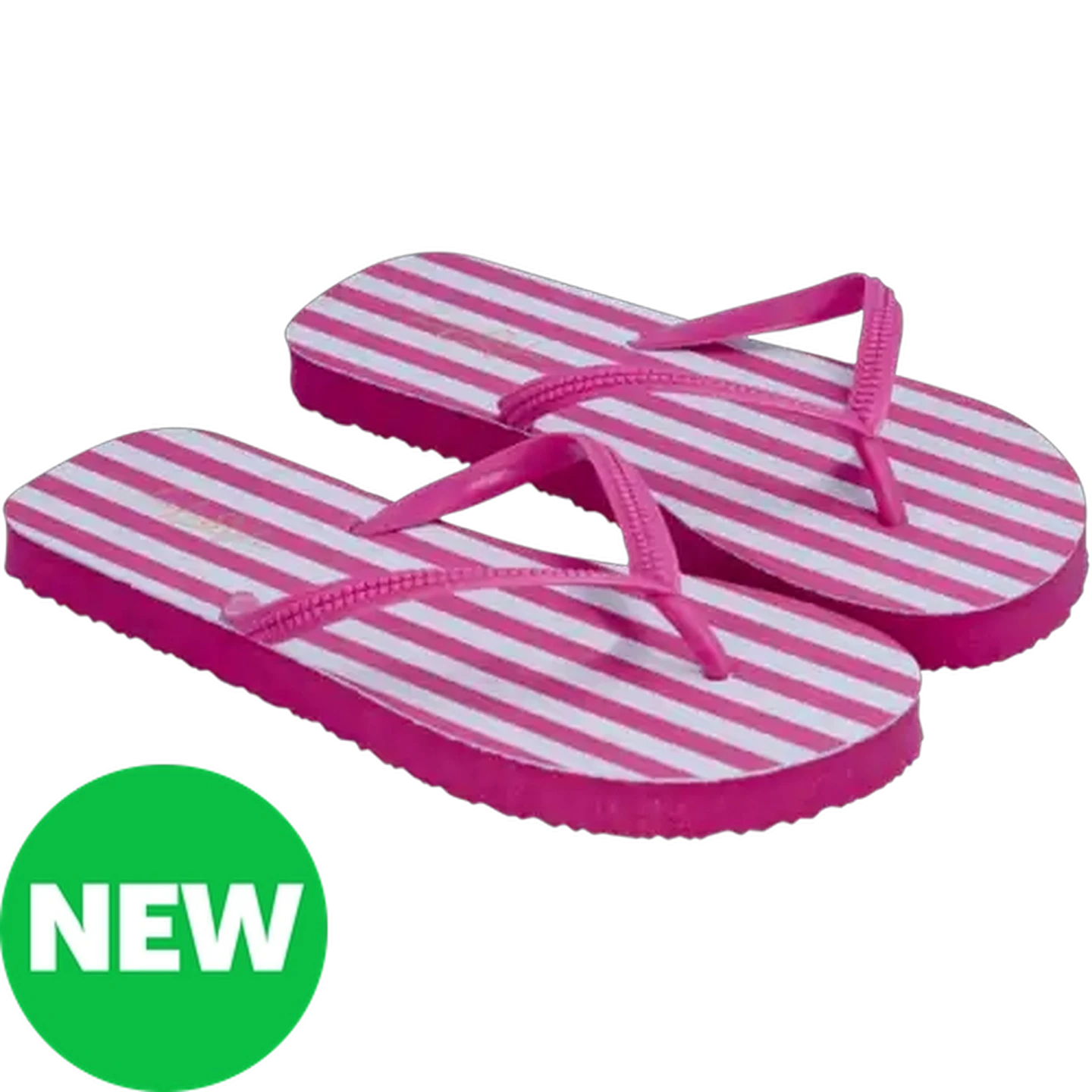 Image of LifeStyle Ladies Pink Striped Thong Sandal 7-8