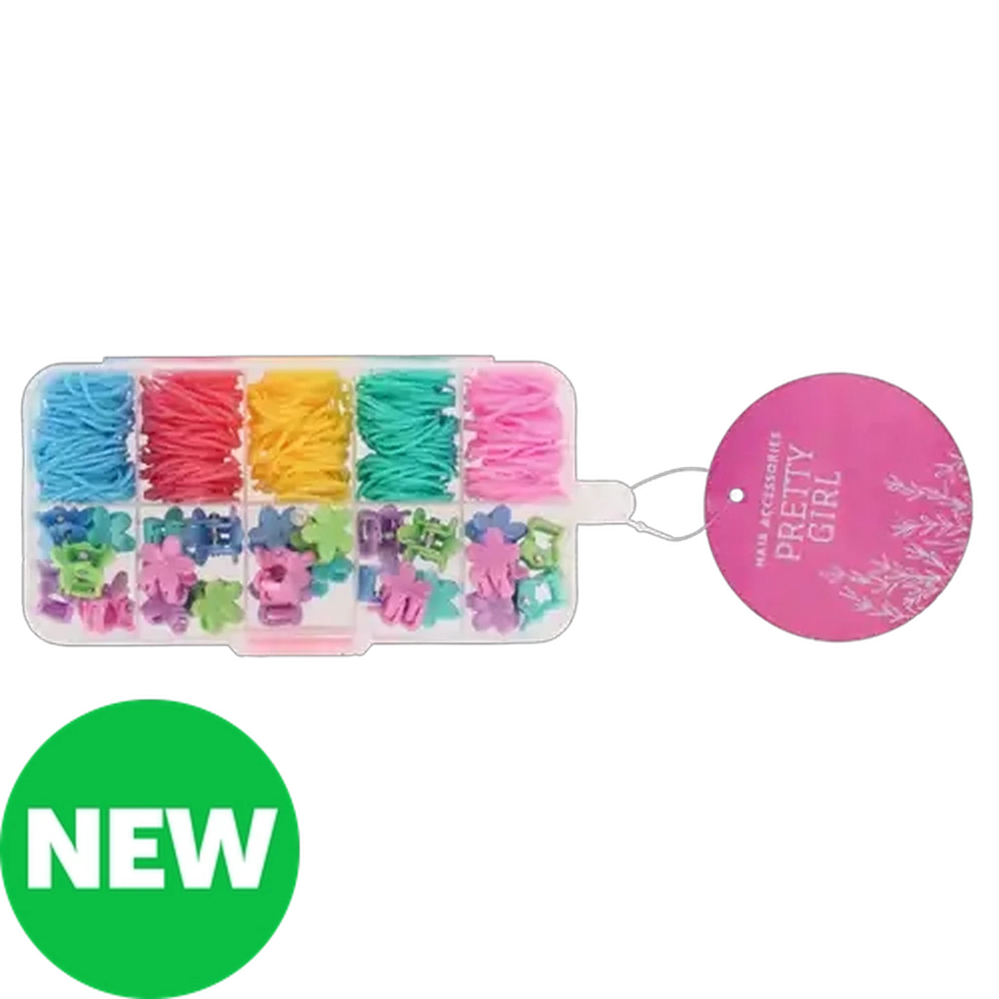Image of Pretty Girl Rubber Elastic & Clips 125-Pack
