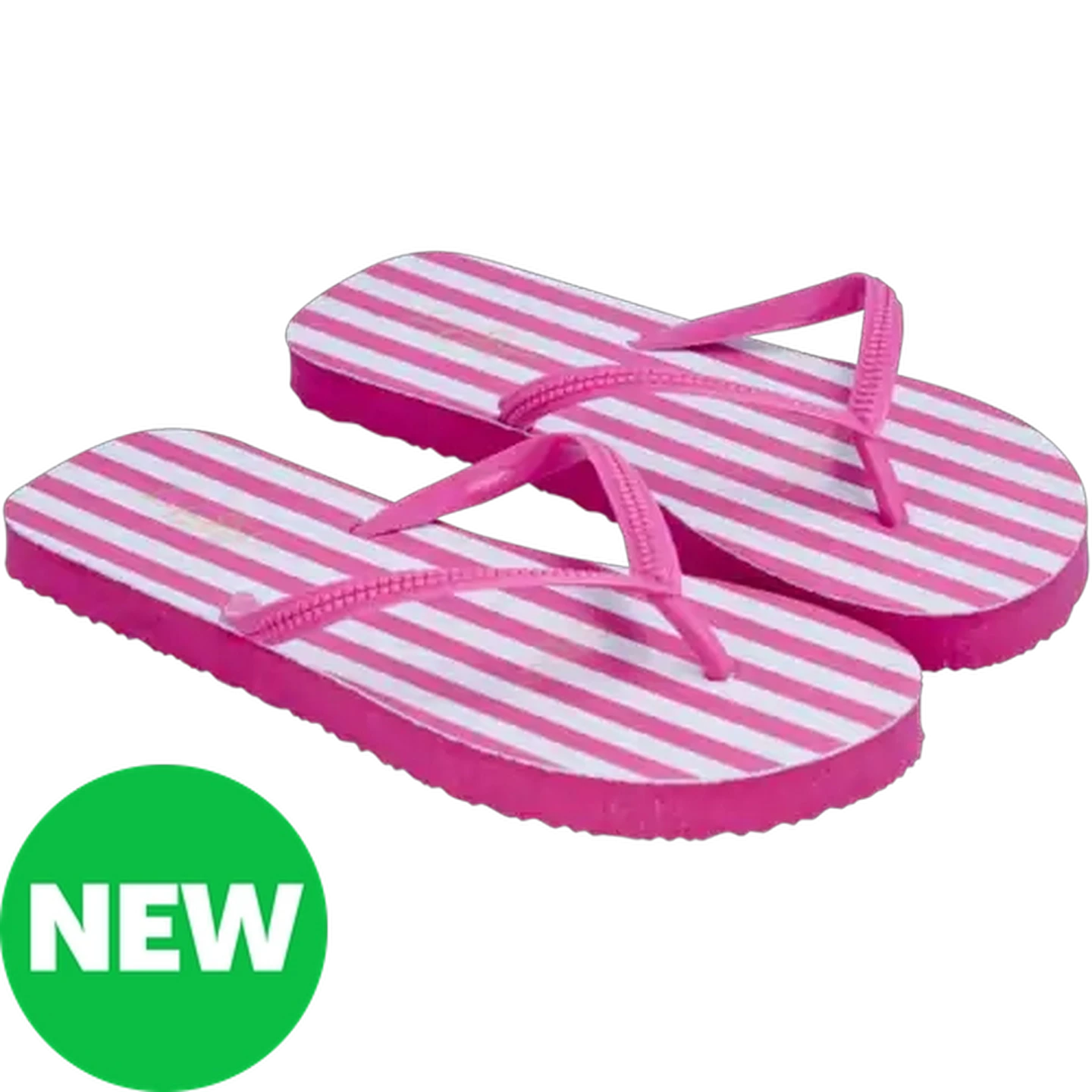 Image of LifeStyle Ladies Pink Striped Thong Sandal 5-6