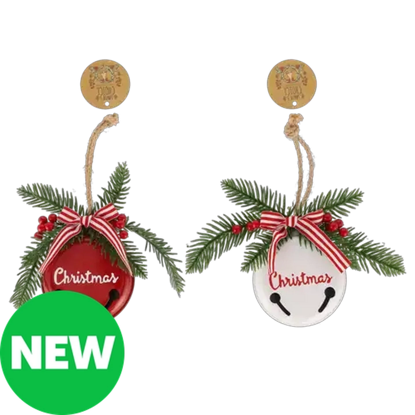 Image of Santa's Choice Metal Flat Christmas Bell 24cm (Colour May Vary)