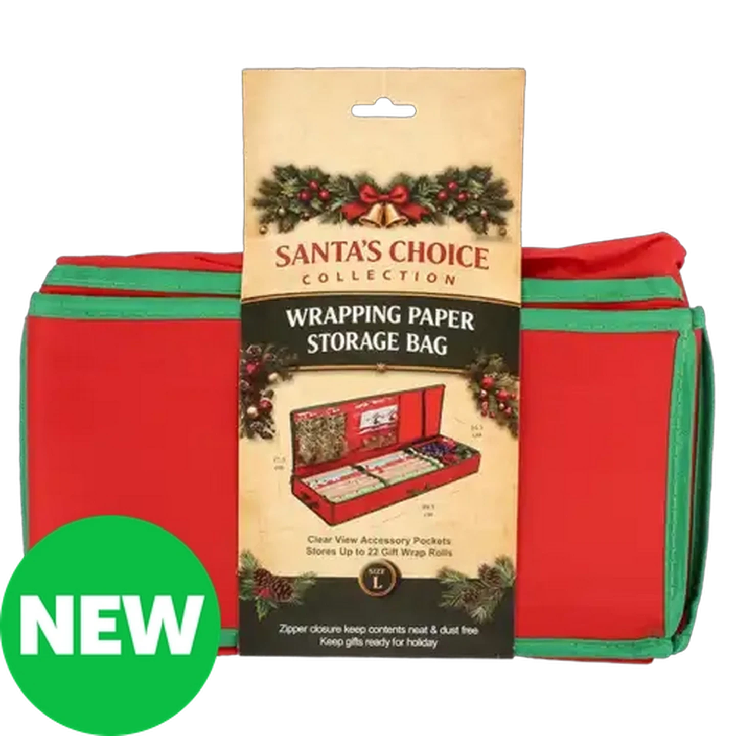 Image of Santa's Choice Wrapping Paper Storage Bag