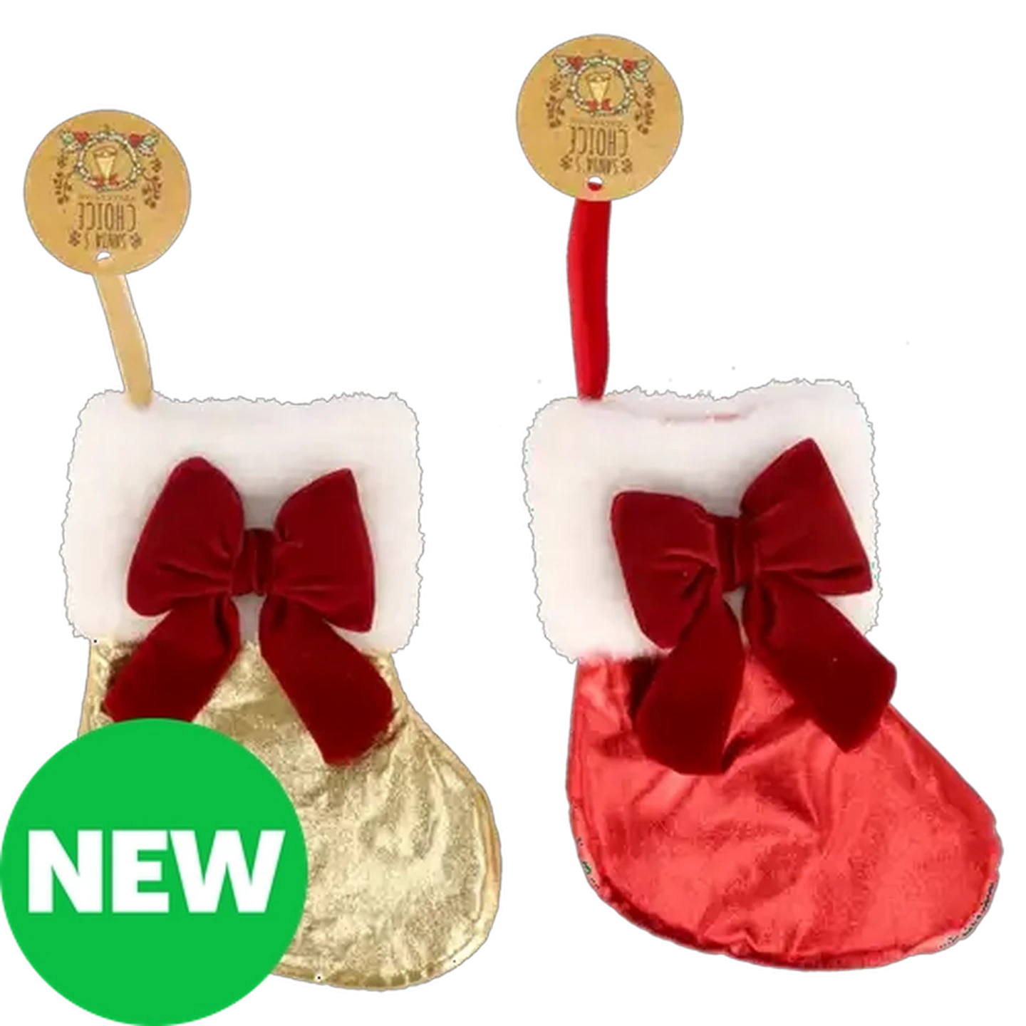 Image of Santa's Choice Mini Christmas Hanging Stocking (Colour May Vary)