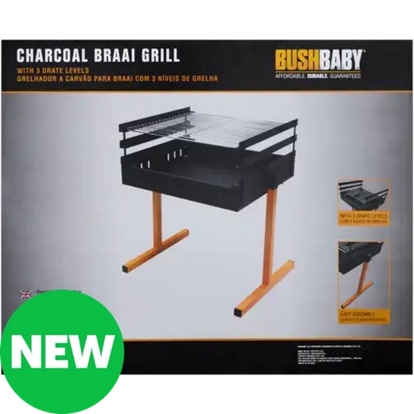Image of Bush Baby Charcoal Braai Grill With Stand