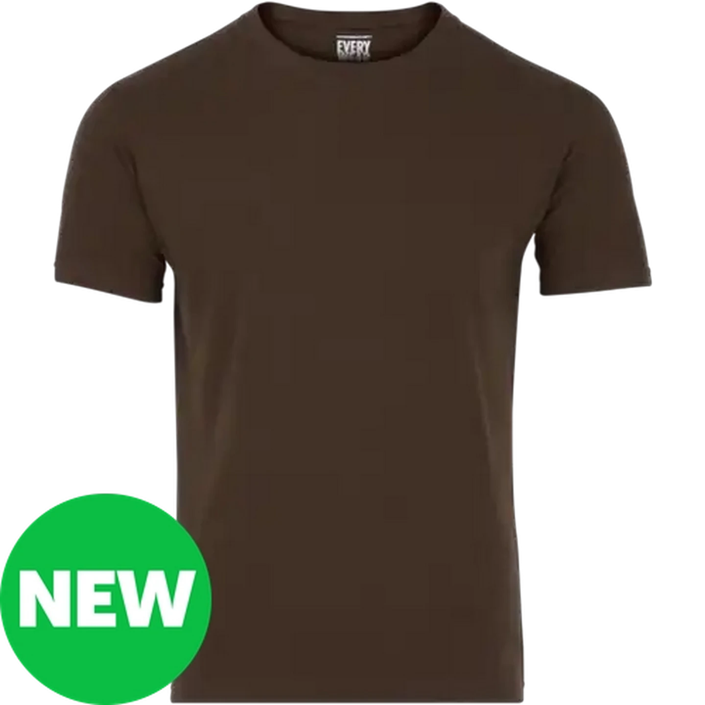 Image of Every Wear Mens Chocolate Crew Neck T-Shirt XL