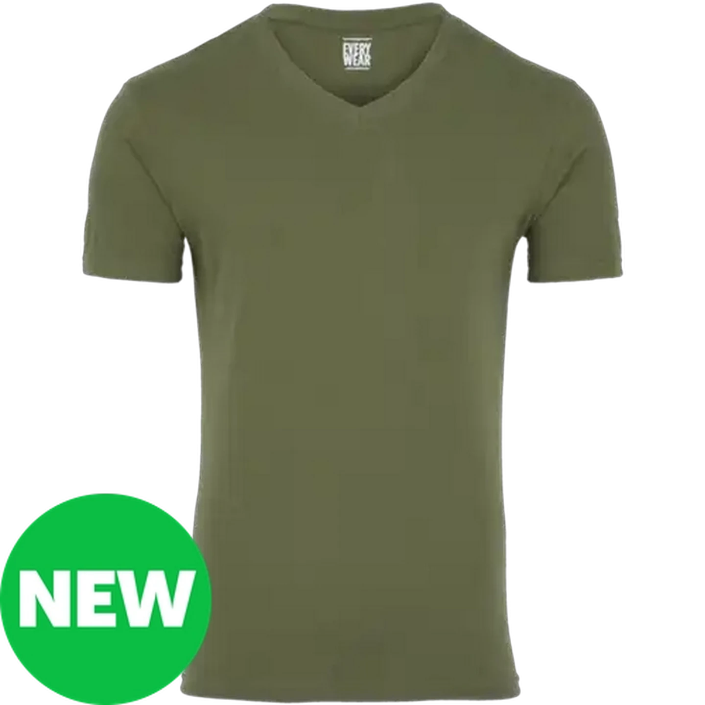 Image of Every Wear Men's Olive V-Neck T-Shirt Large
