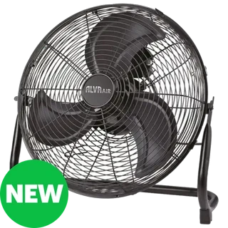 Alva Air Black High-Velocity Floor Fan 100W (40cm)