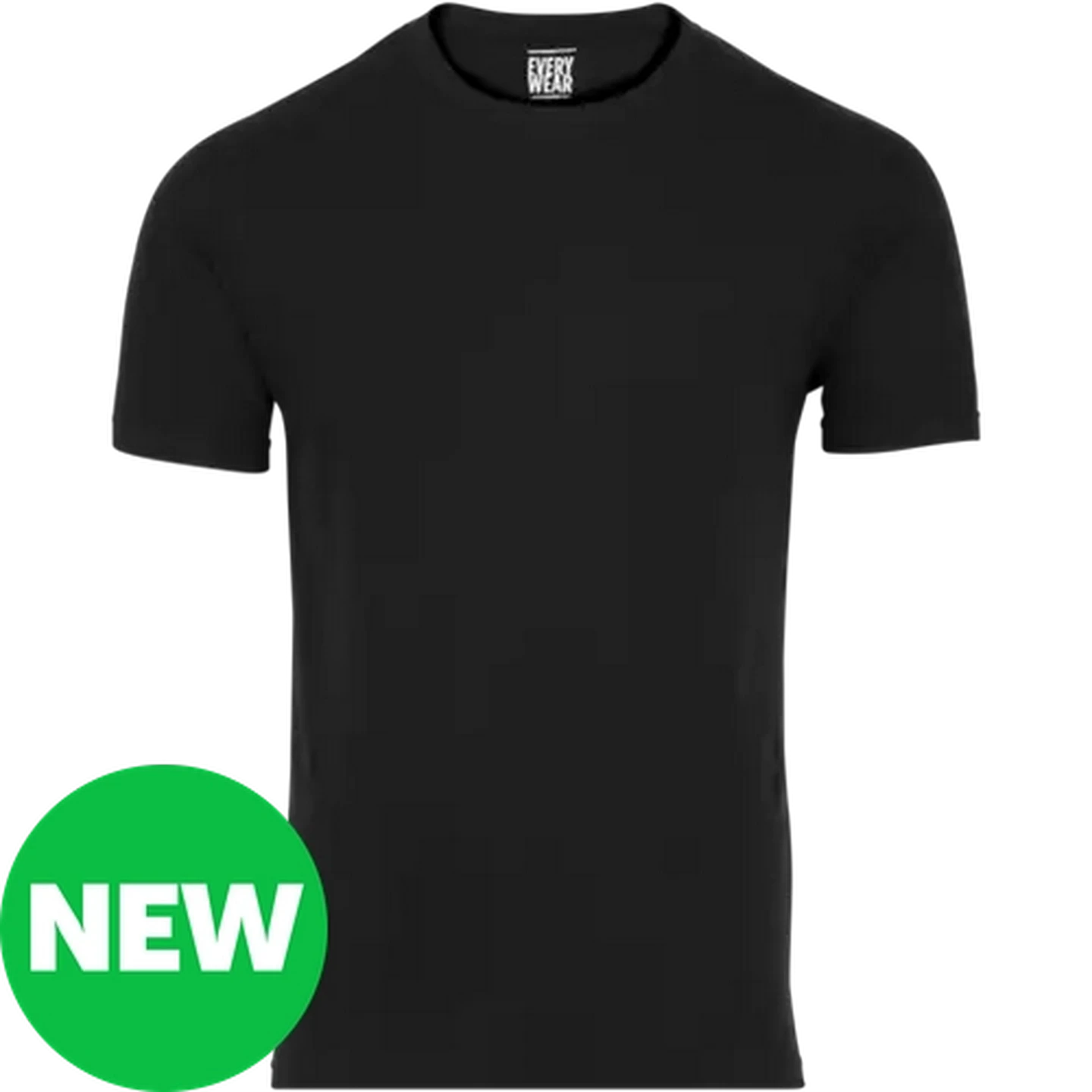 Image of Every Wear Mens Black Crew Neck T-Shirt Small