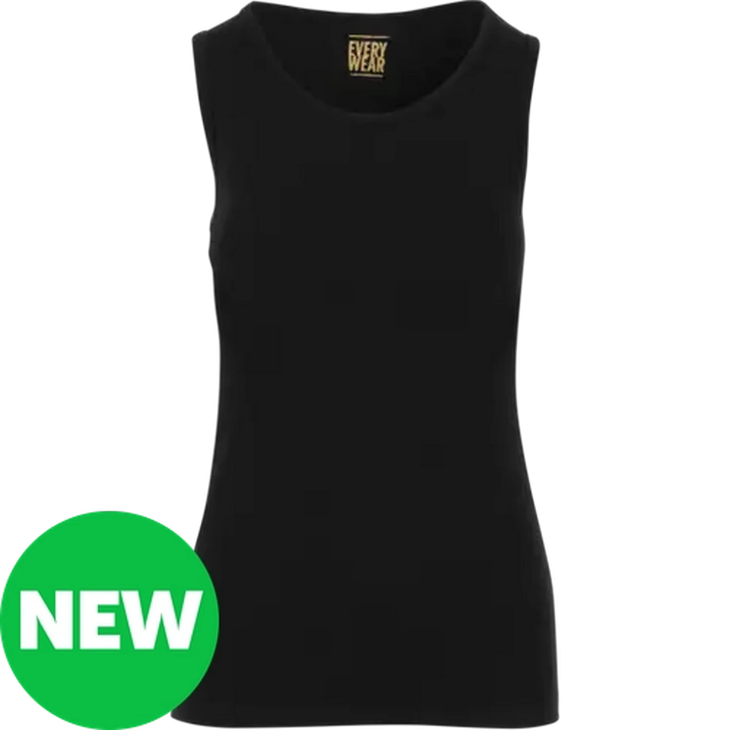 Image of Every Wear Ladies Black Basic Vest Large