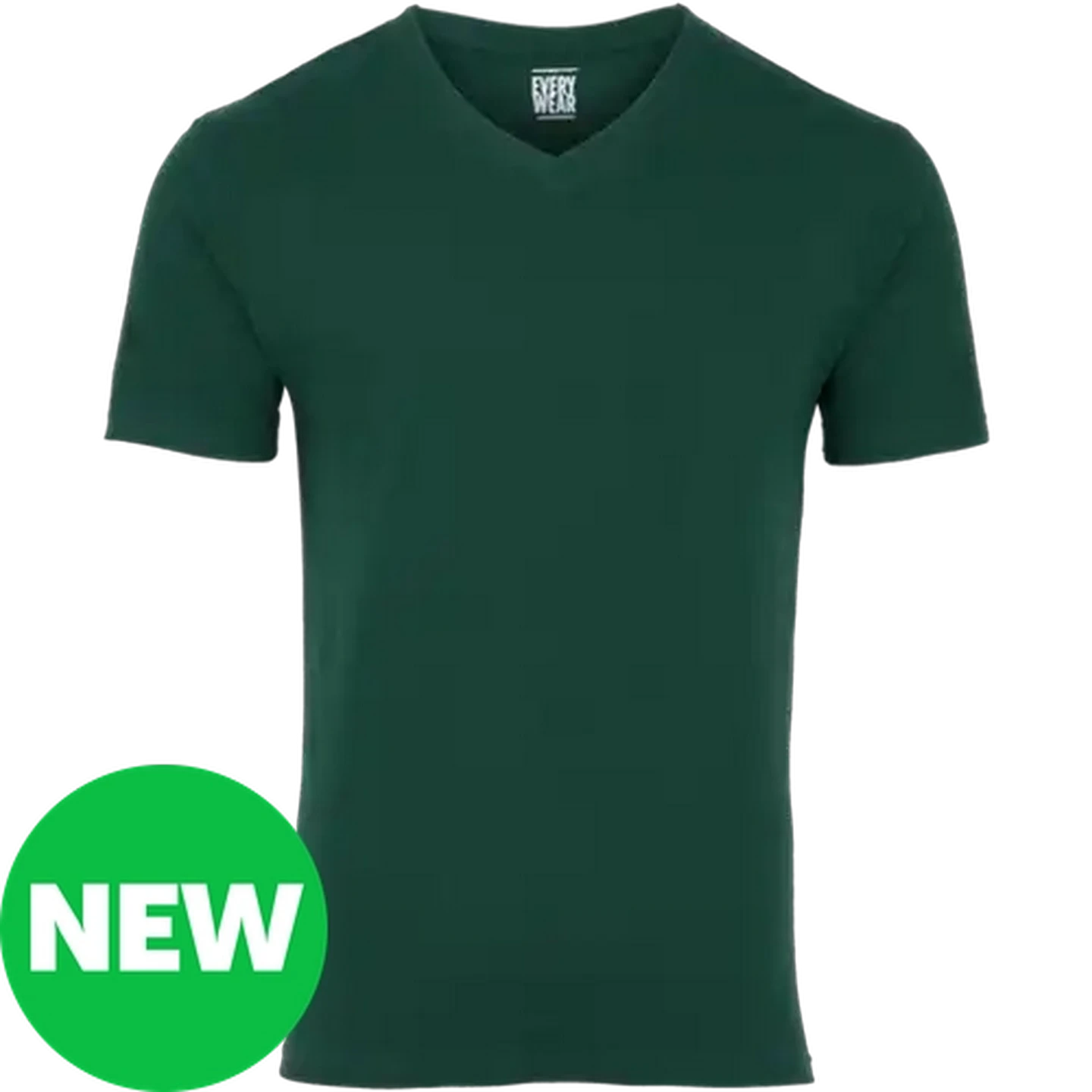 Image of Every Wear Men's Green V-Neck T-Shirt Small